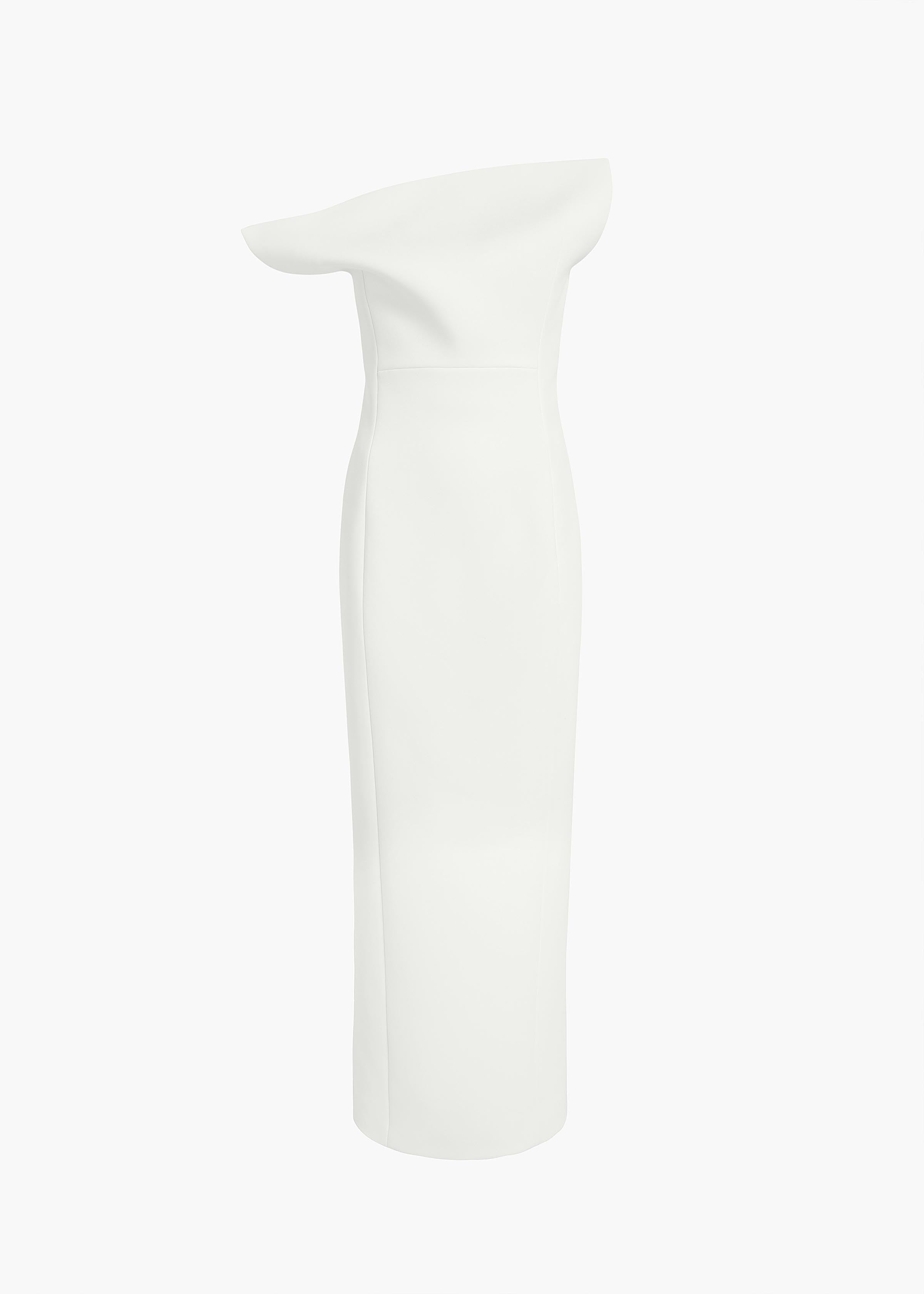 Cato Dress in Chalk FLAT VIEW