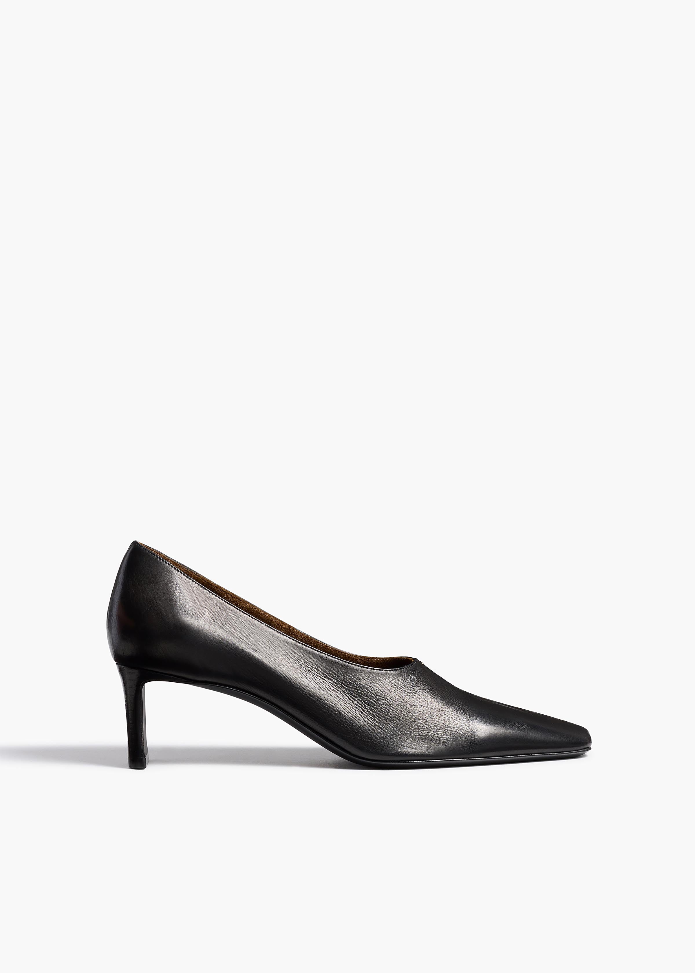 Cecilia Pump in Black Leather KHAITE Cecilia Pump in Black Leather KHAITE