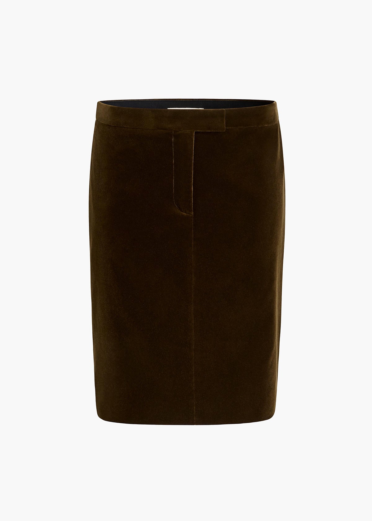KHAITE - Cindy Skirt in Dark Moss Velvet