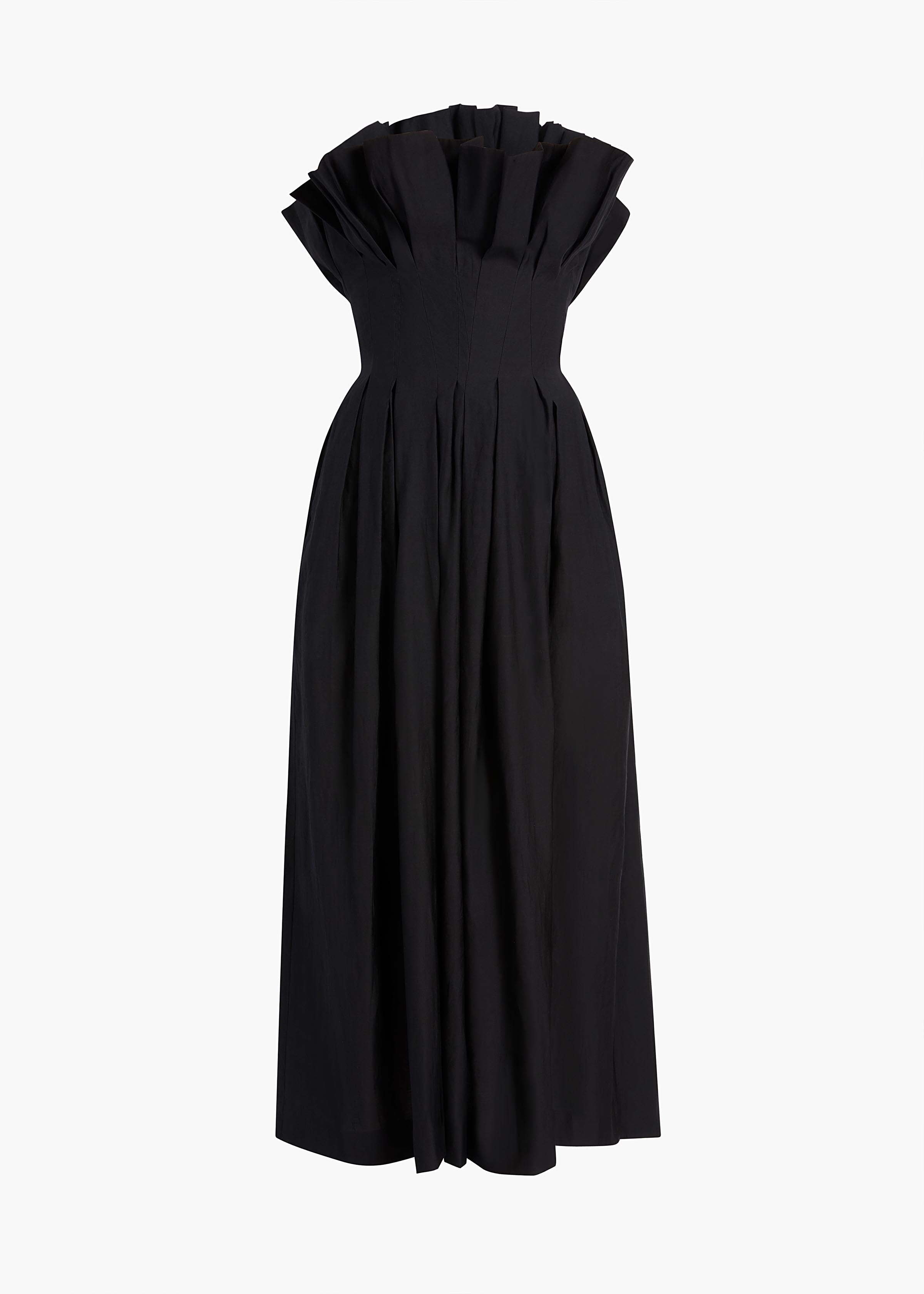 KHAITE Claude Dress in Black - Black Designer Dress