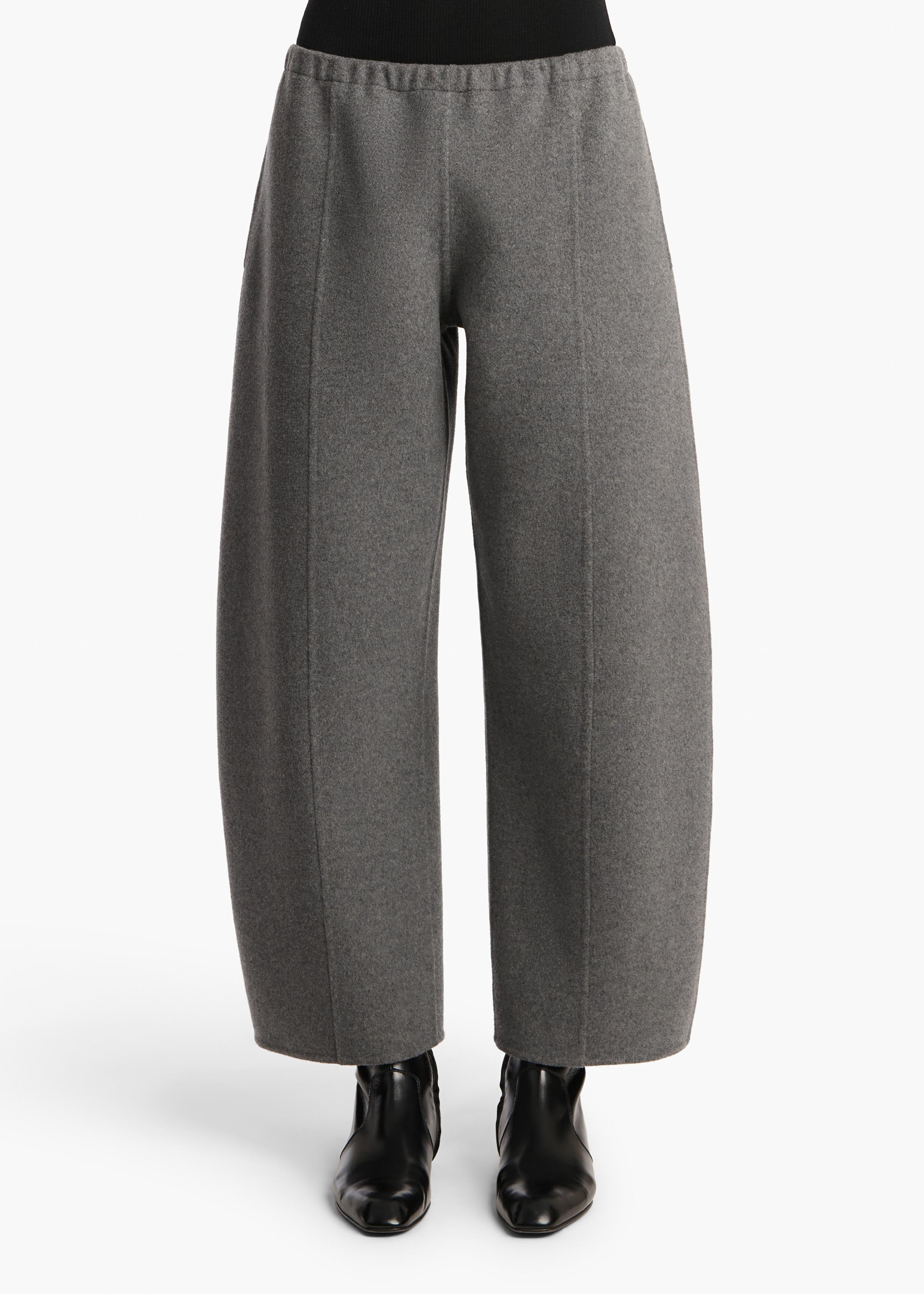 Clover Pant in Grey Melange FRONT VIEW