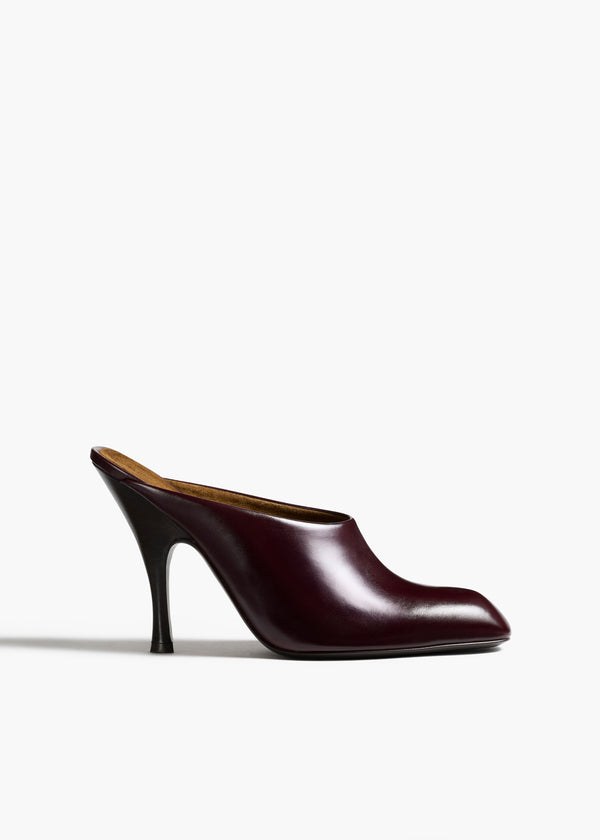 Colt Mule in Bordeaux Glazed Leather FRONT VIEW
