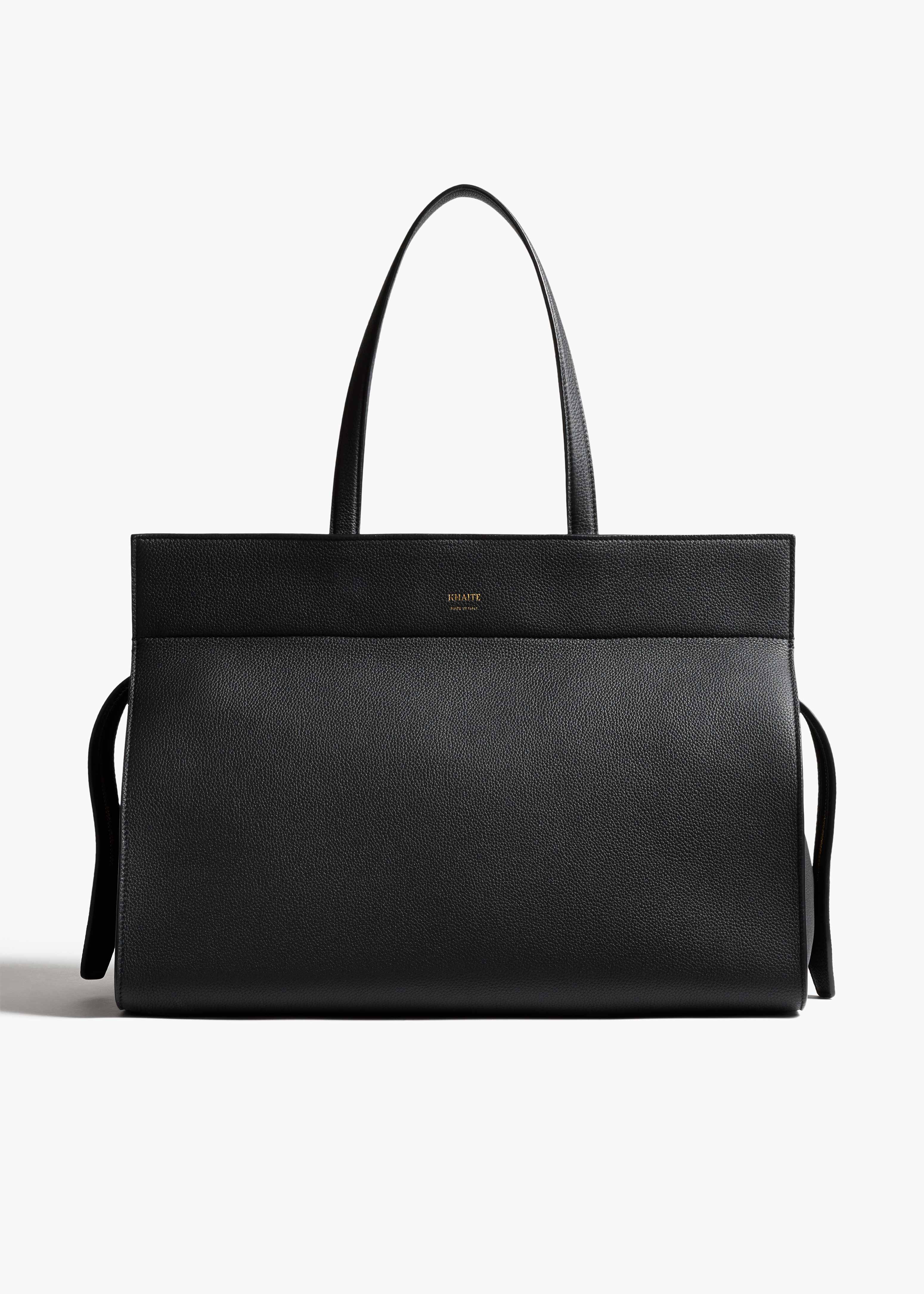 Crosby Bag in Black Pebbled Leather FRONT VIEW