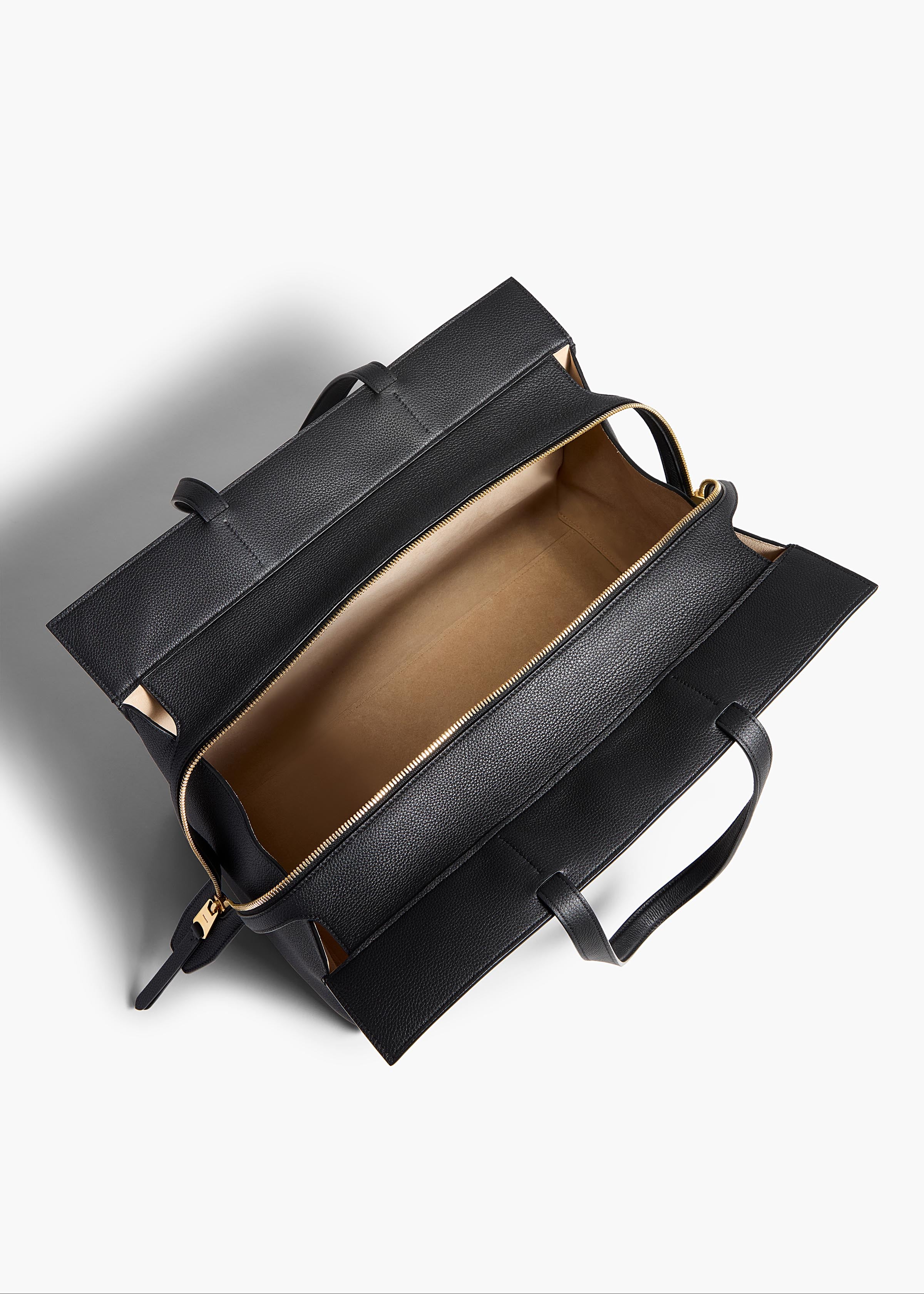 Crosby Bag in Black Pebbled Leather OVERHEAD VIEW