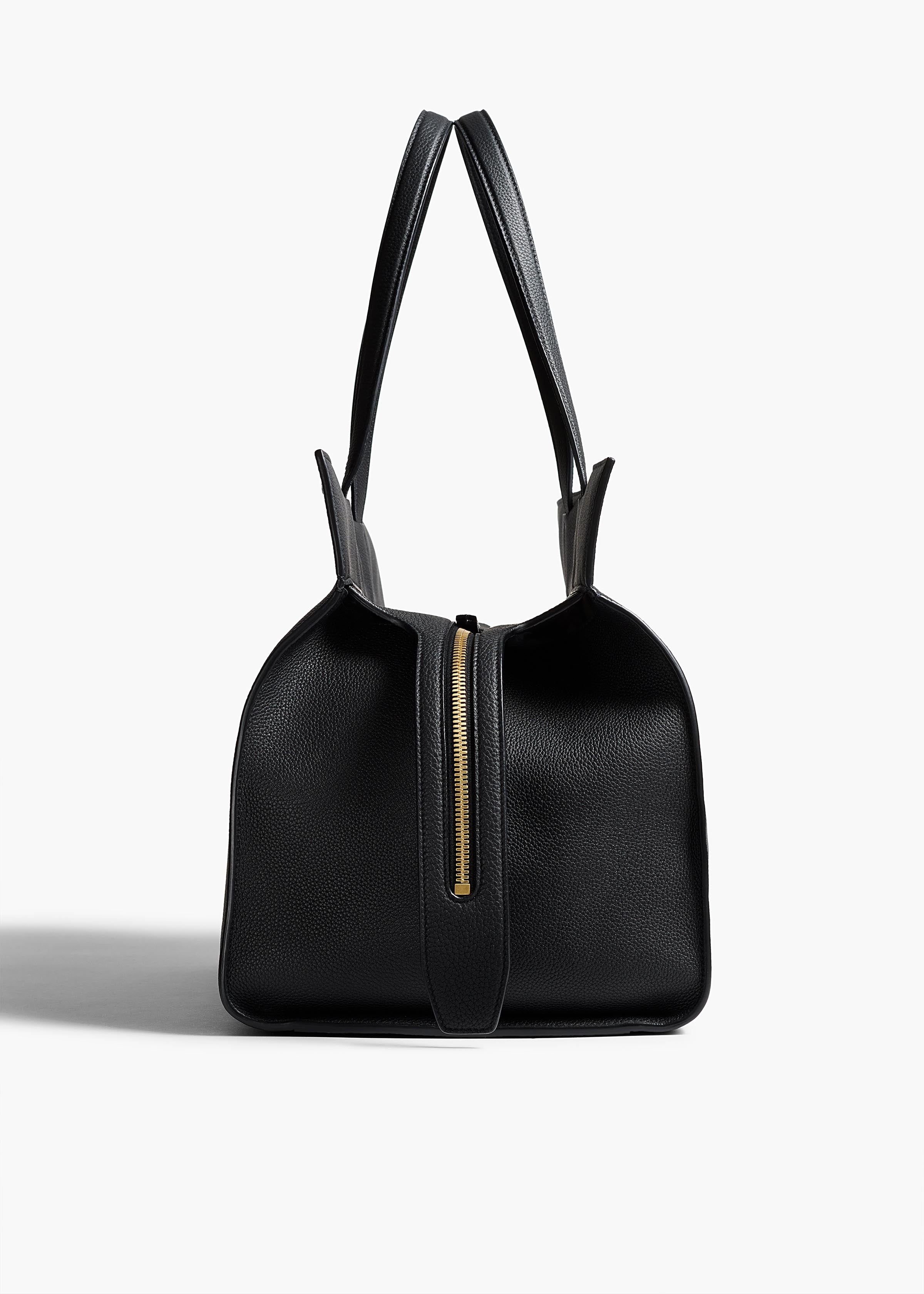 Crosby Bag in Black Pebbled Leather SIDE VIEW