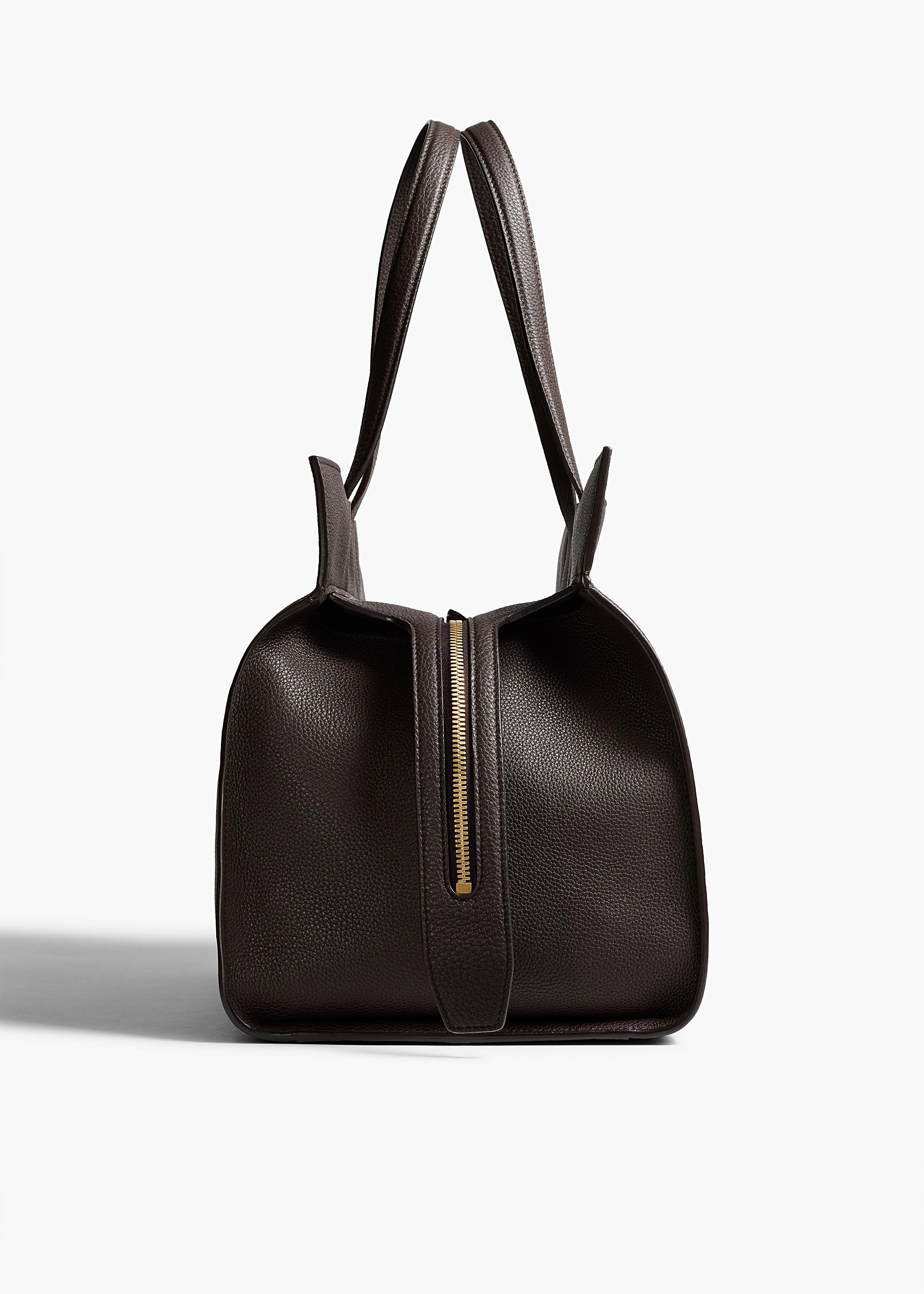 Crosby Bag in Espresso Pebbled Leather SIDE VIEW