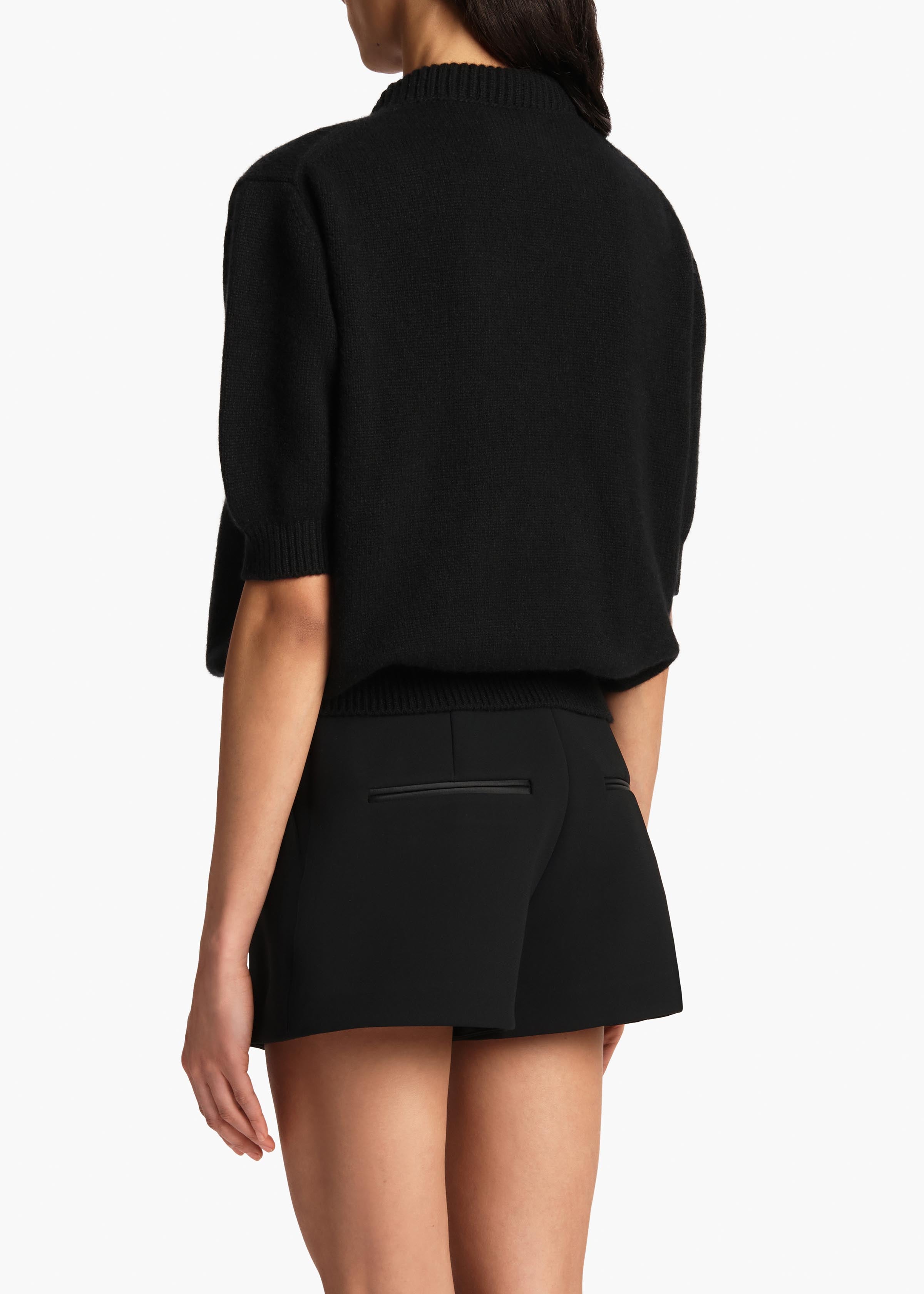 Davin Sweater in Black BACK VIEW