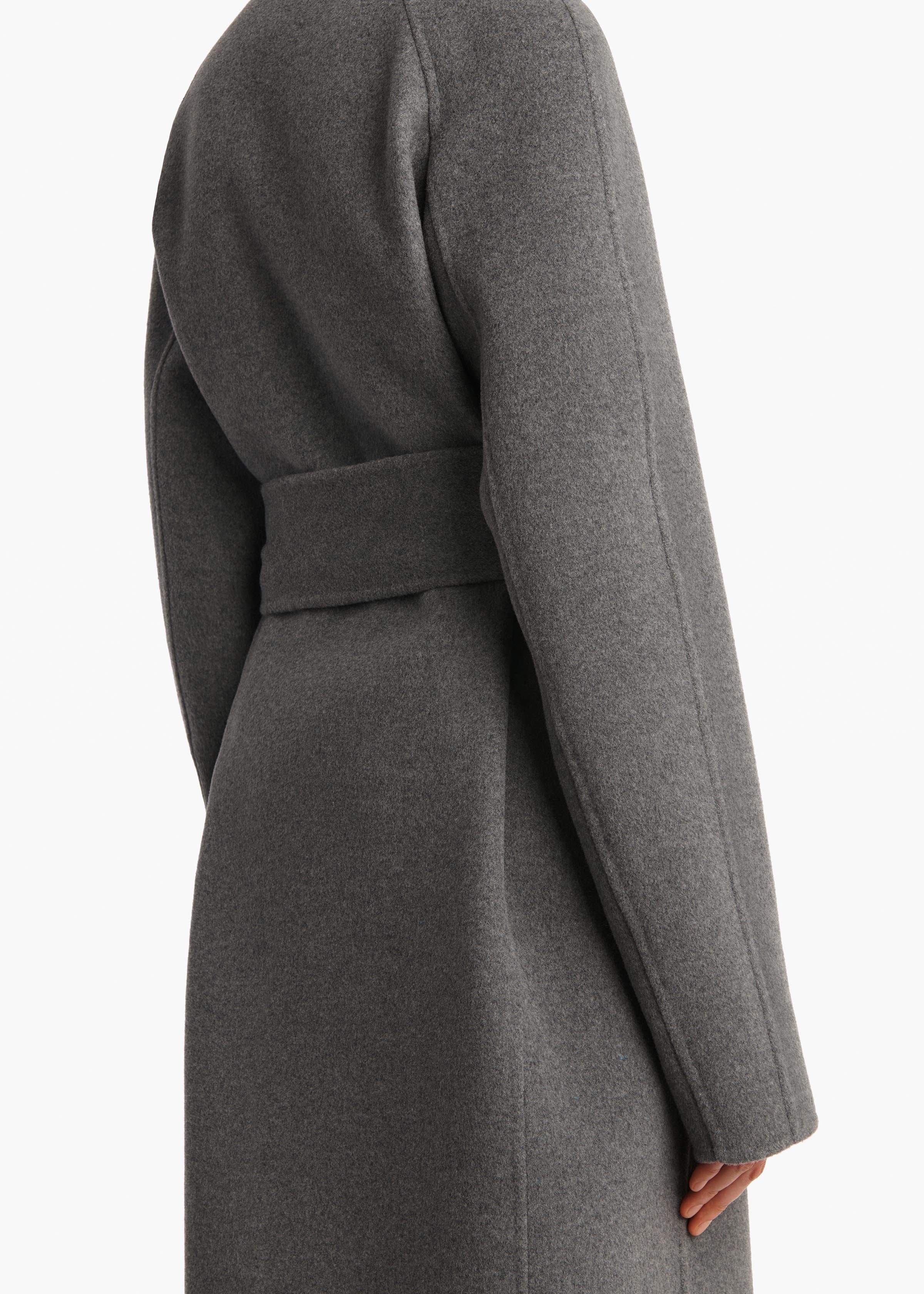 Deena Coat in Grey Melange DETAILED VIEW 2