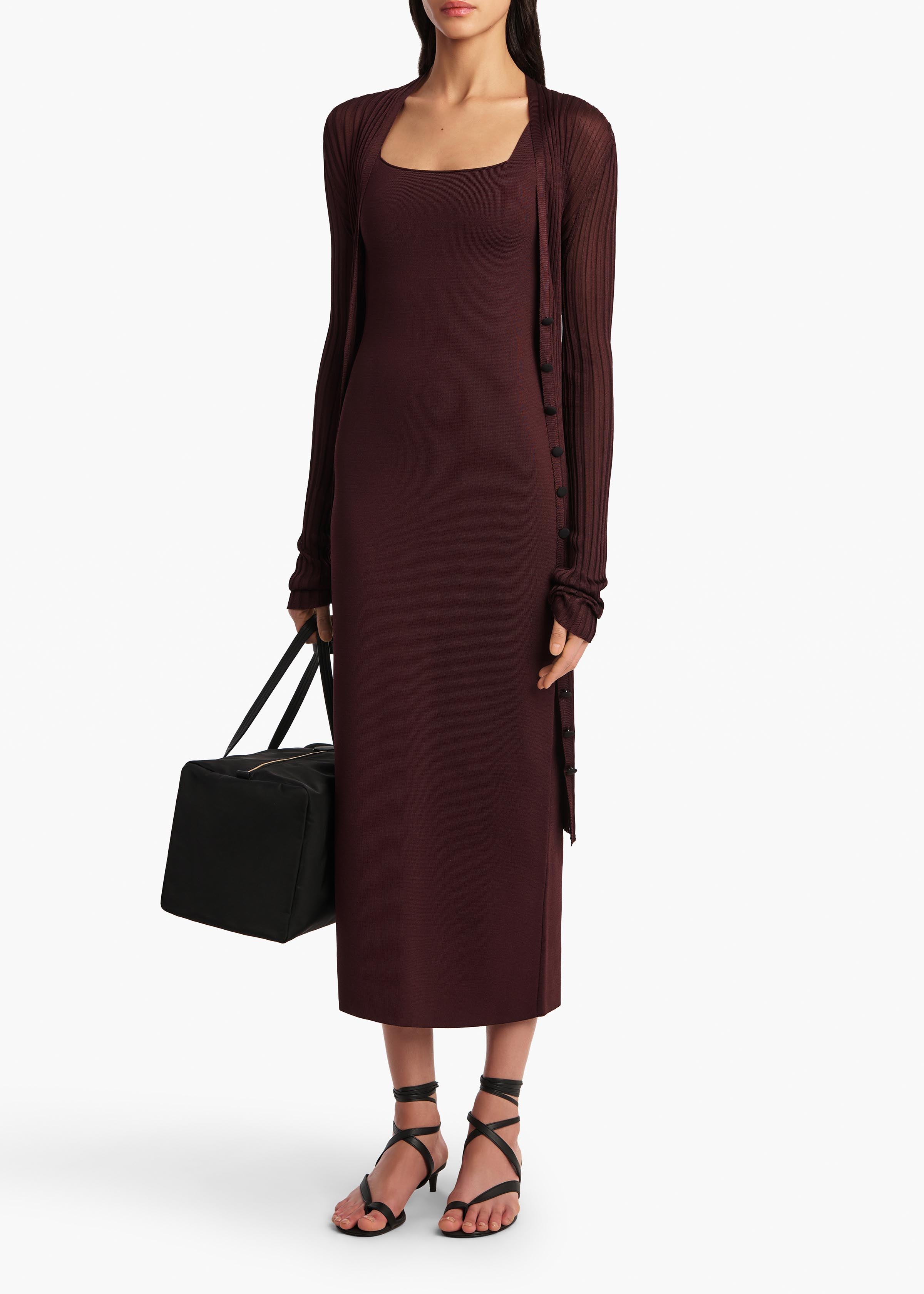 Dixi Dress in Almandine STYLED VIEW