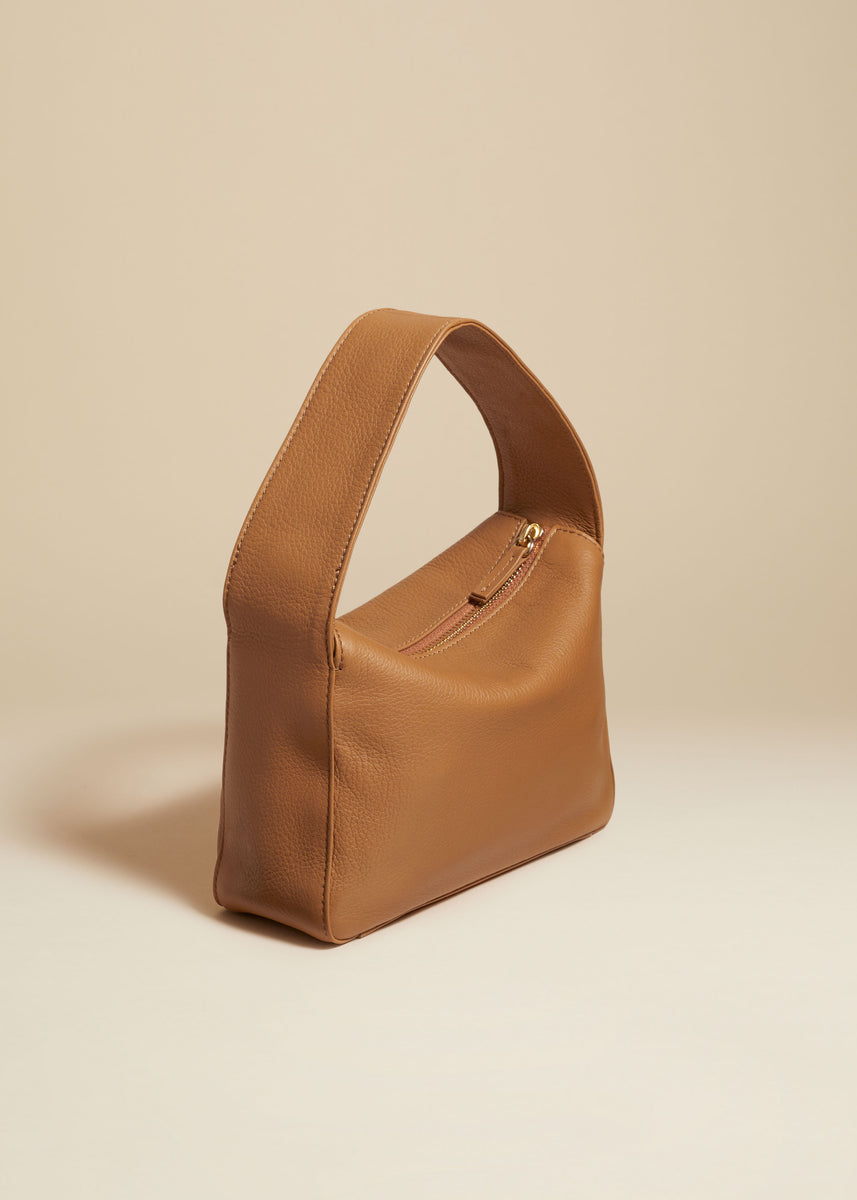 Everyday small textured-leather tote