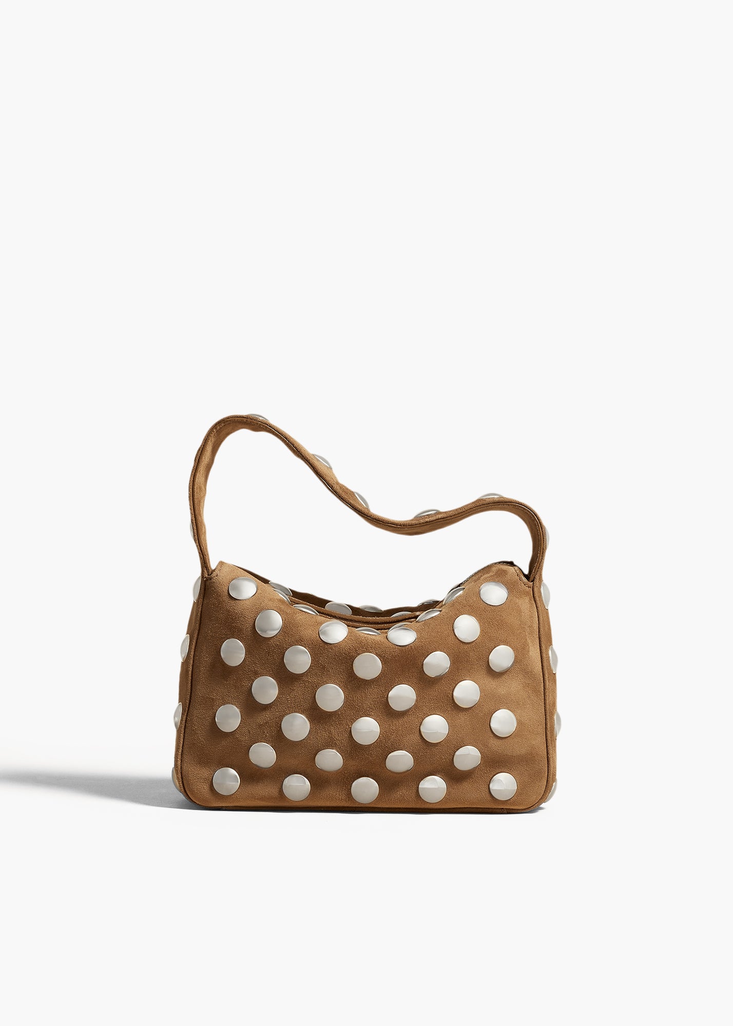 Small Elena Bag in Mud Suede with Studs – KHAITE