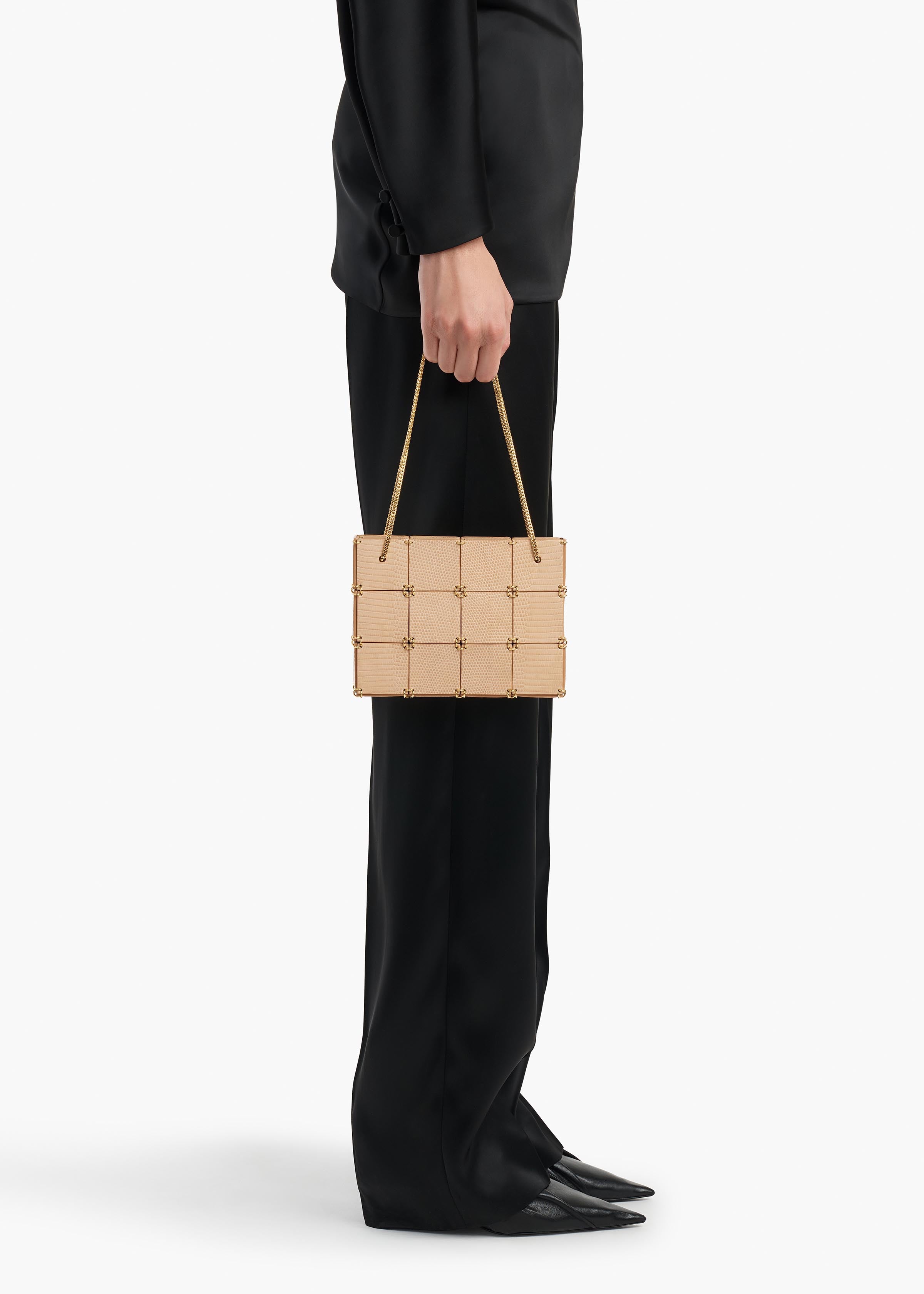 KHAITE - Mini Emma Bag in Desert Sand Lizard