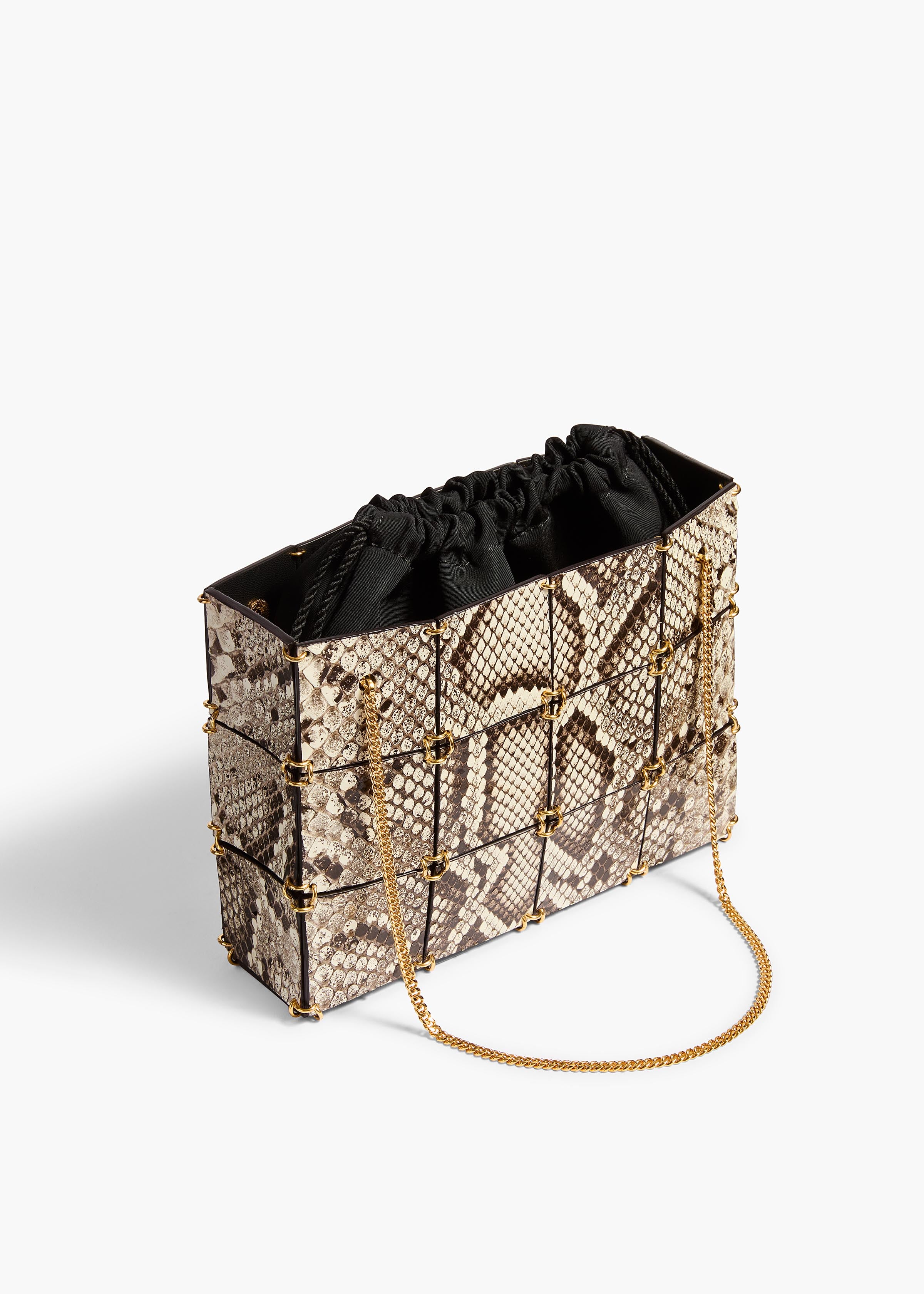 KHAITE - Mini Emma Bag in Natural Python