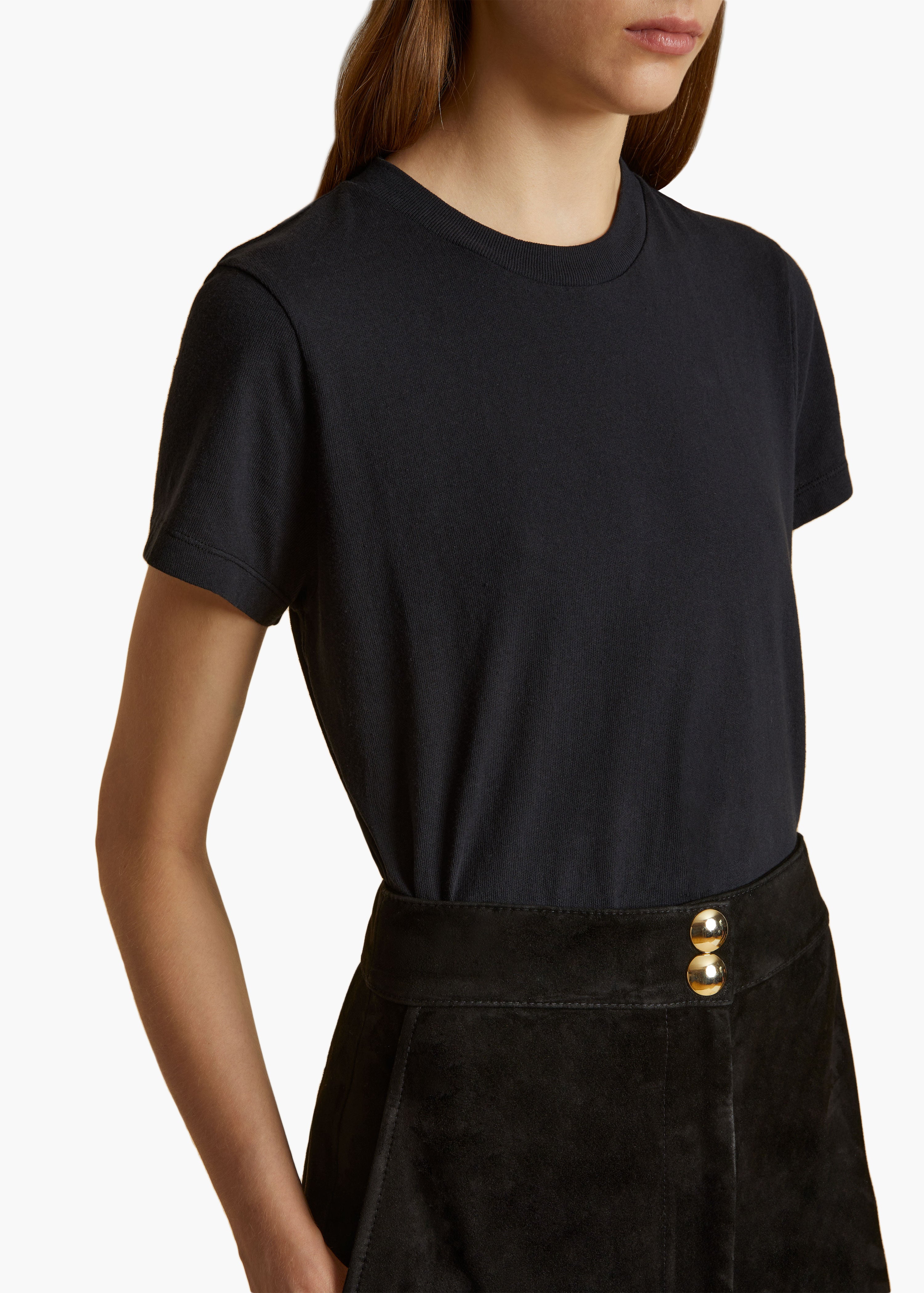 KHAITE - Emmylou T-Shirt in Washed Black