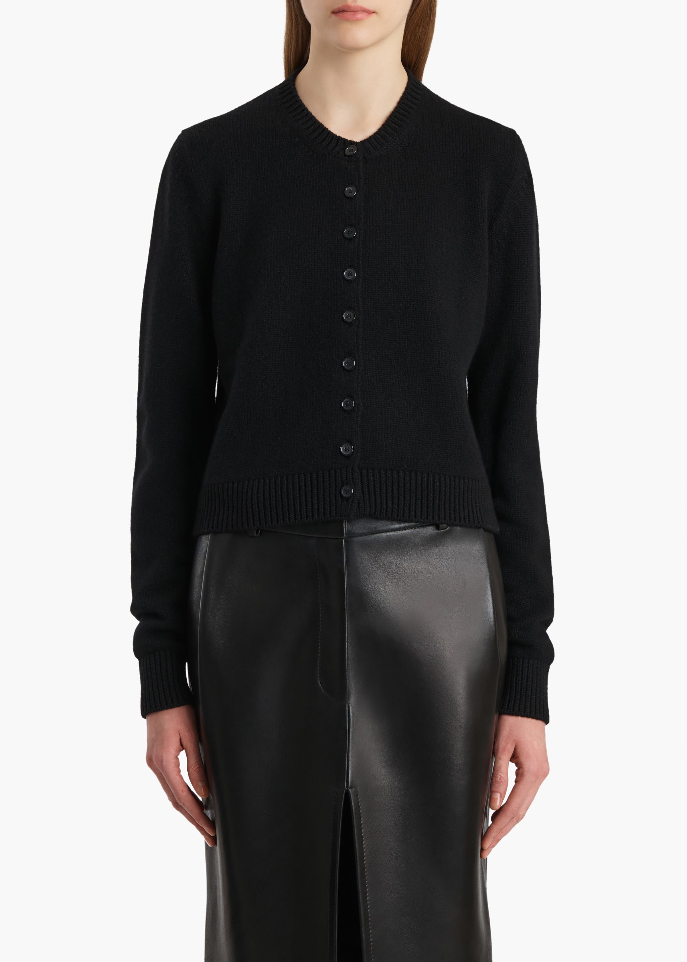 KHAITE - Everheart Cardigan in Black