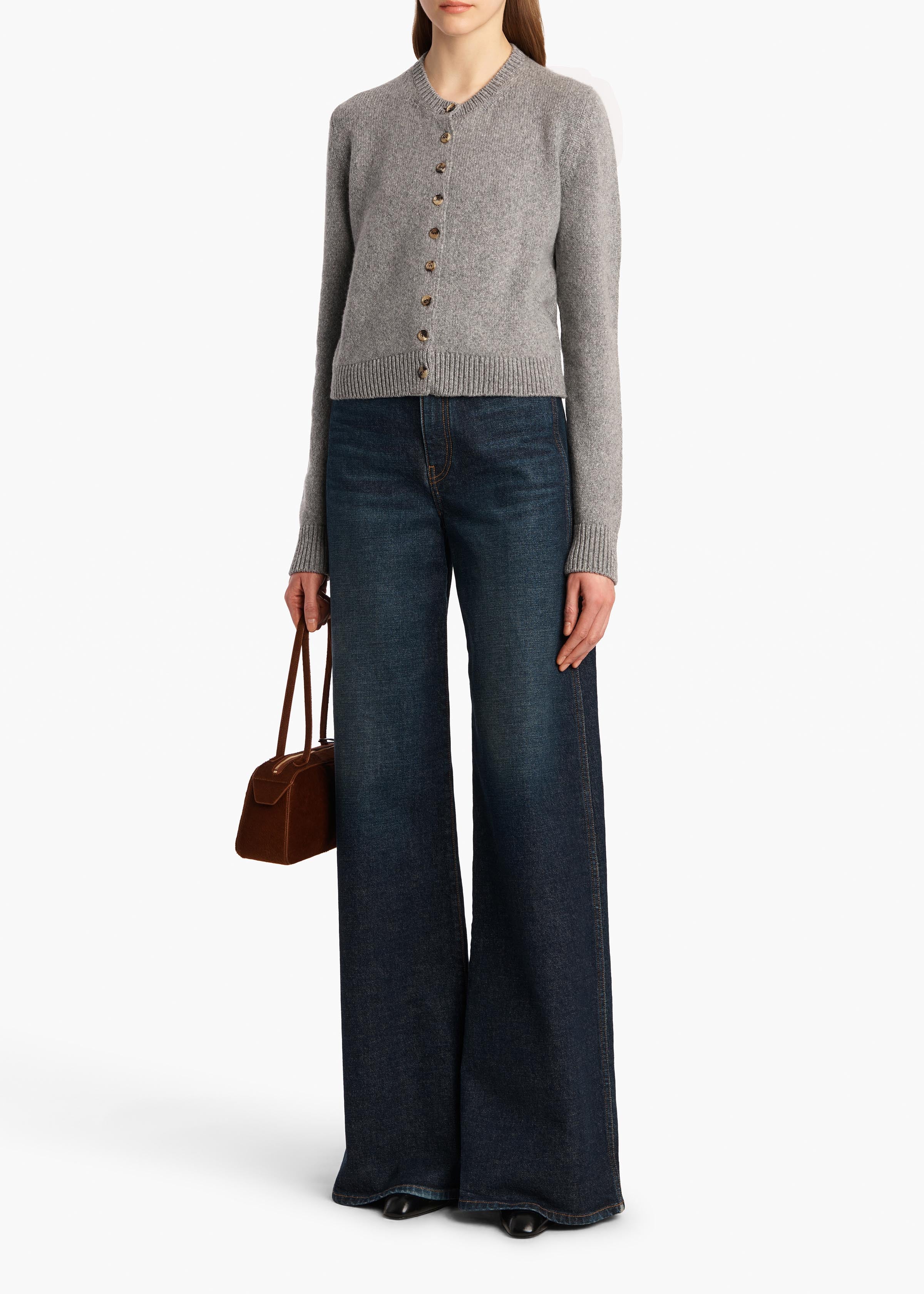 Everheart Cardigan in Fog STYLED VIEW