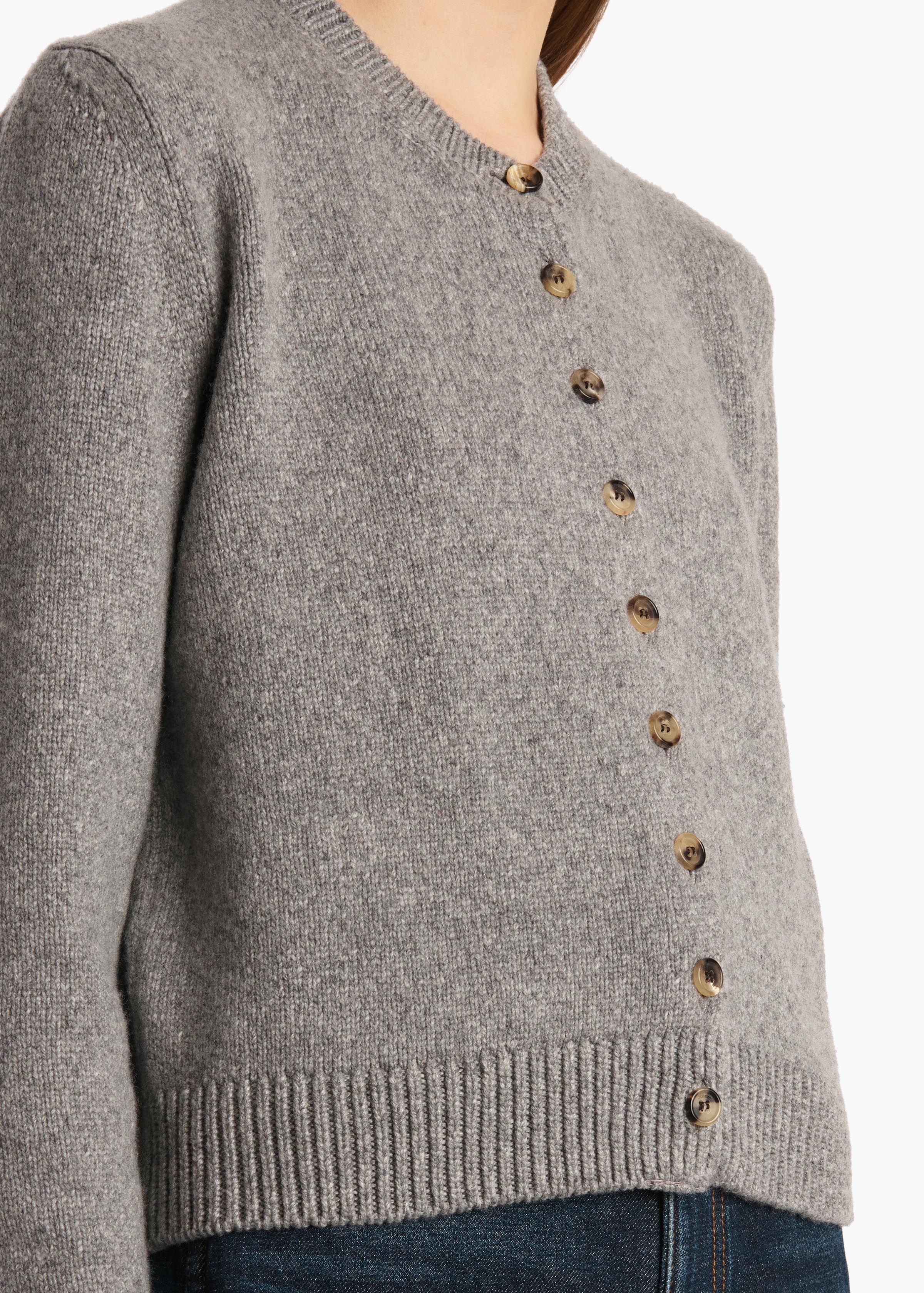 Everheart Cardigan in Fog DETAILED VIEW 1