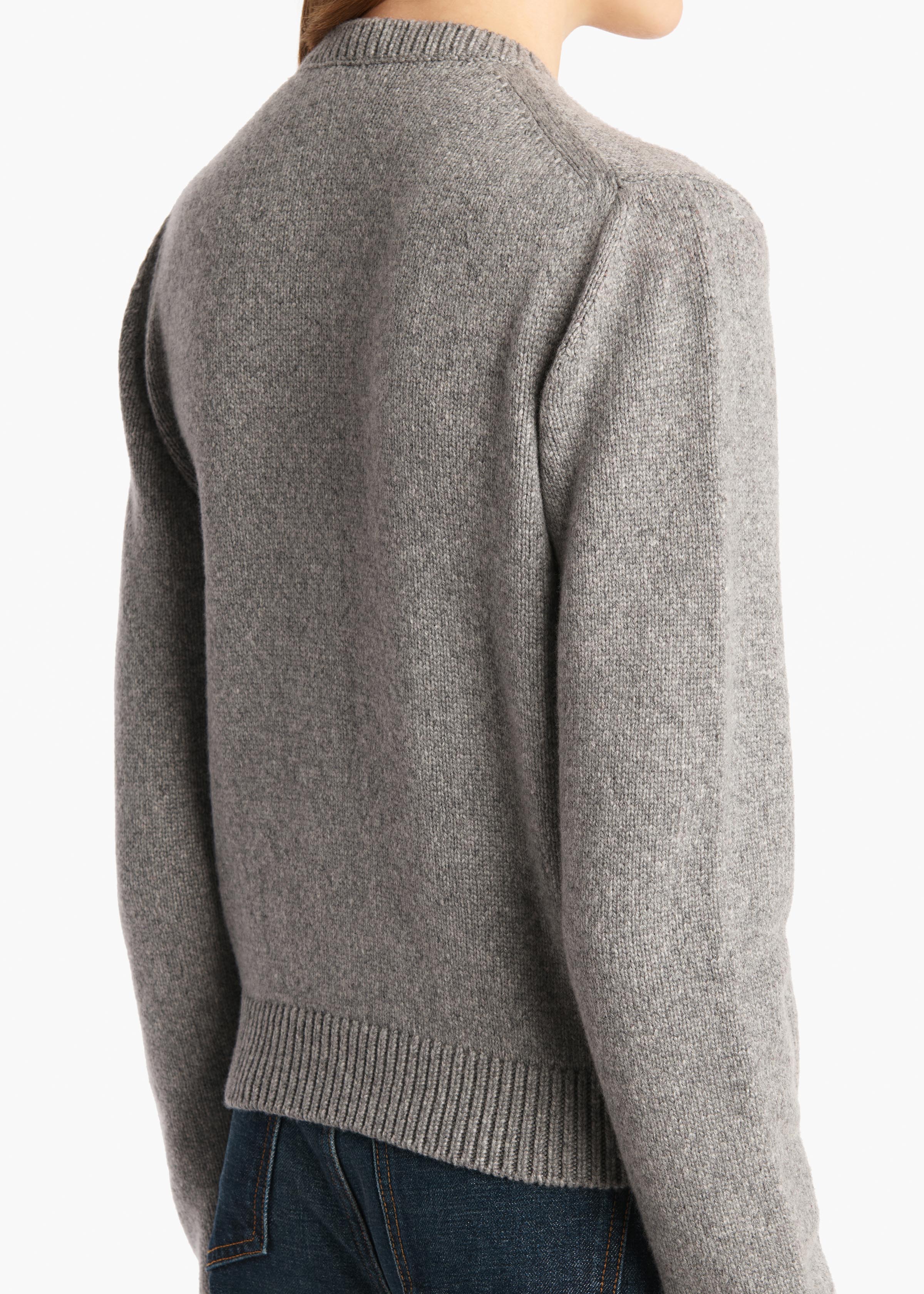 Everheart Cardigan in Fog DETAILED VIEW 2