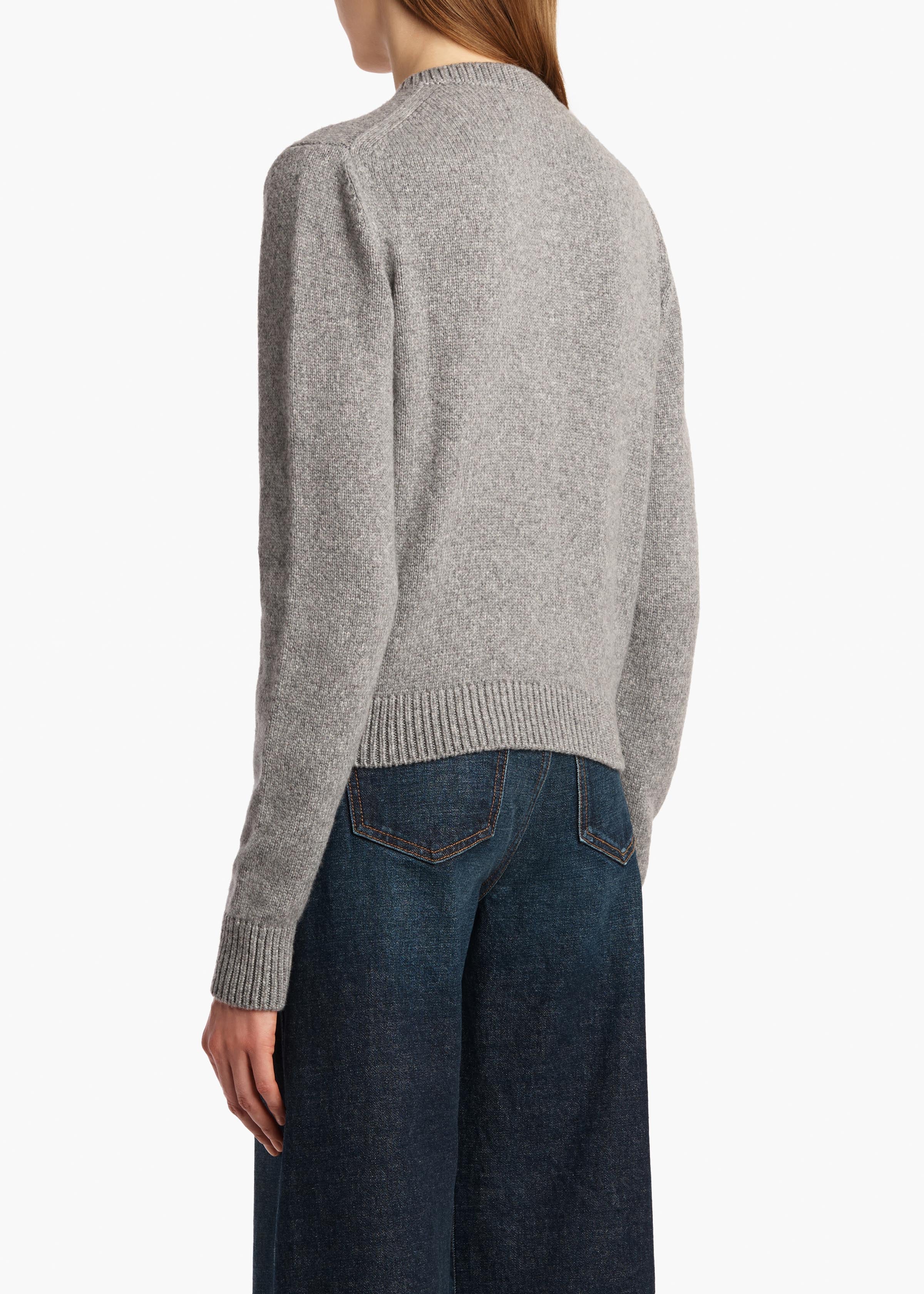 Everheart Cardigan in Fog BACK VIEW