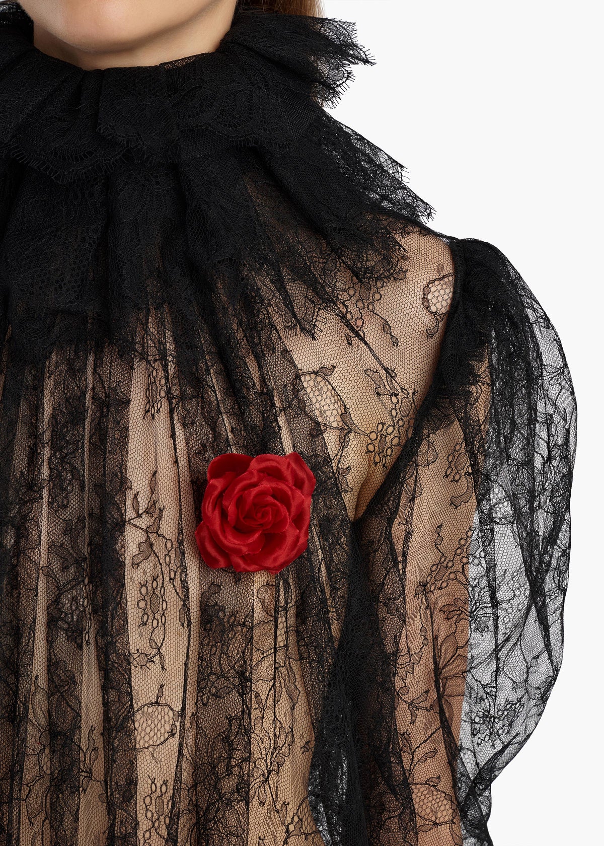 FRANKIE FLORAL BROOCH CRIMSON 25033037 515 E