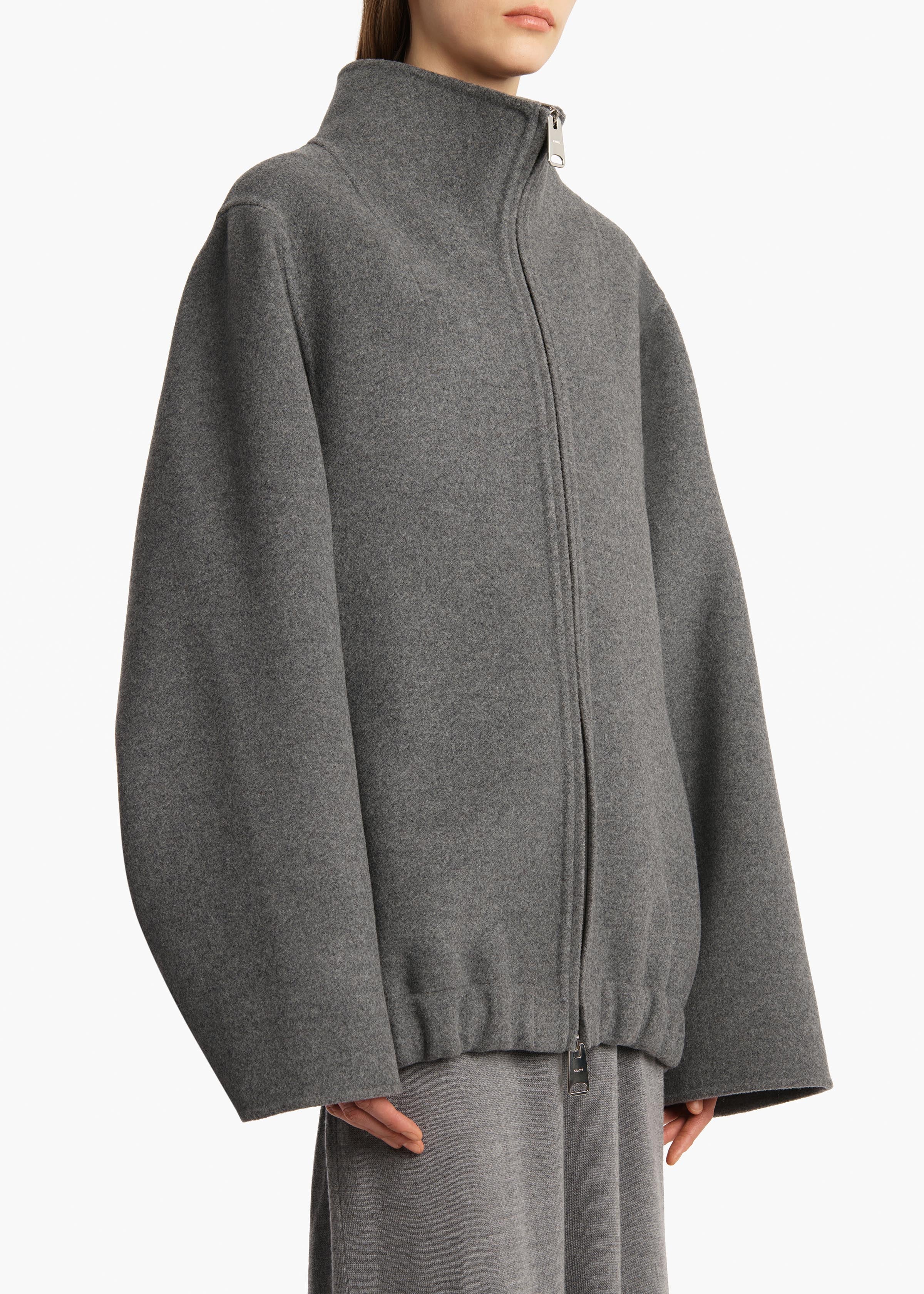 Garret Jacket in Grey Melange DETAILED VIEW 1