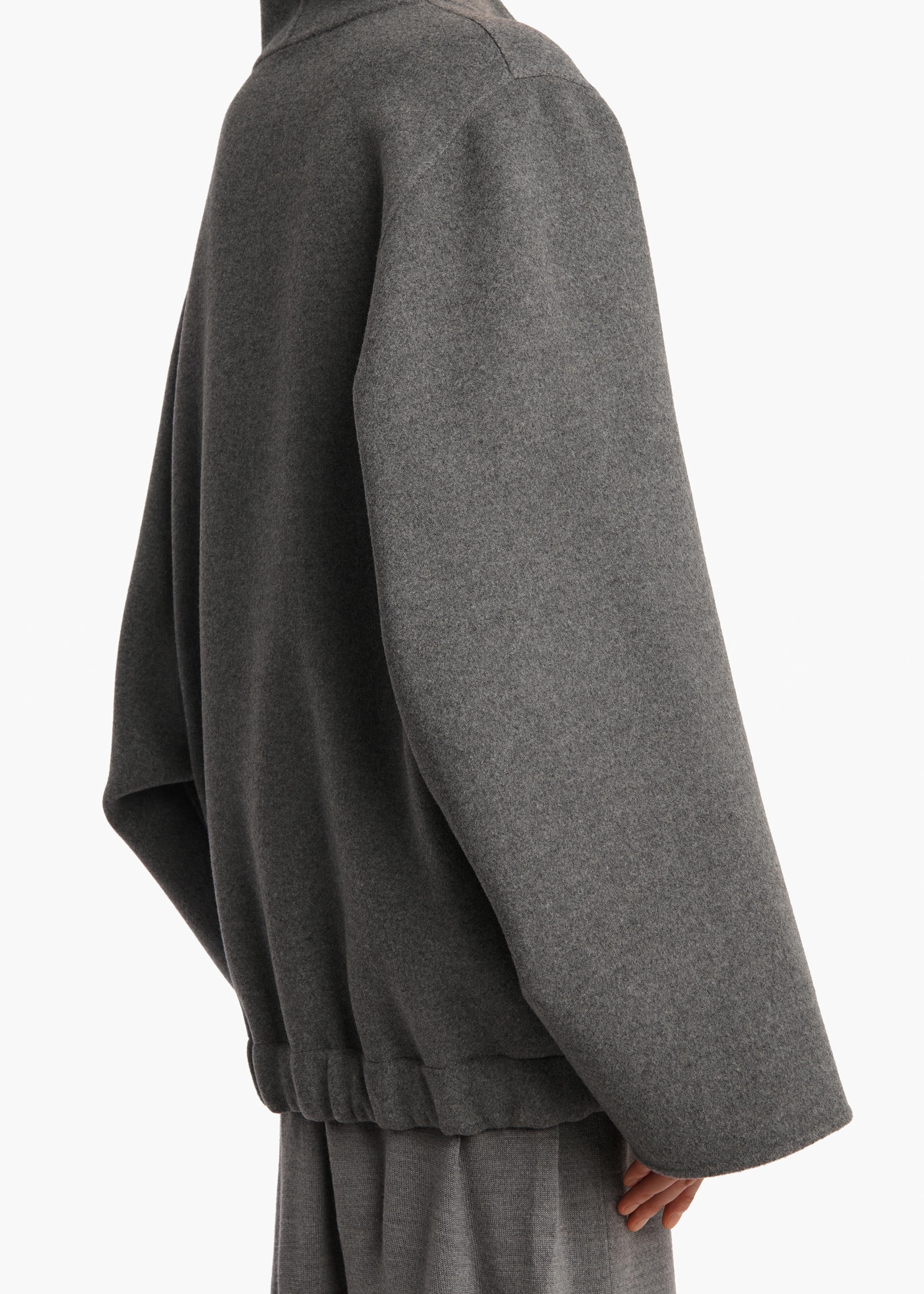 Garret Jacket in Grey Melange DETAILED VIEW 2