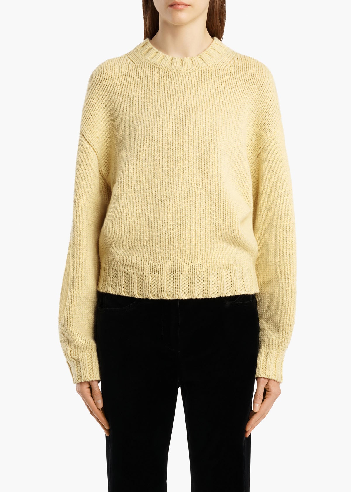 KHAITE - Gemma Sweater in Light Yellow