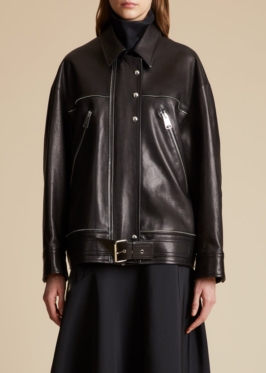 The Herman Jacket in Black Leather– KHAITE