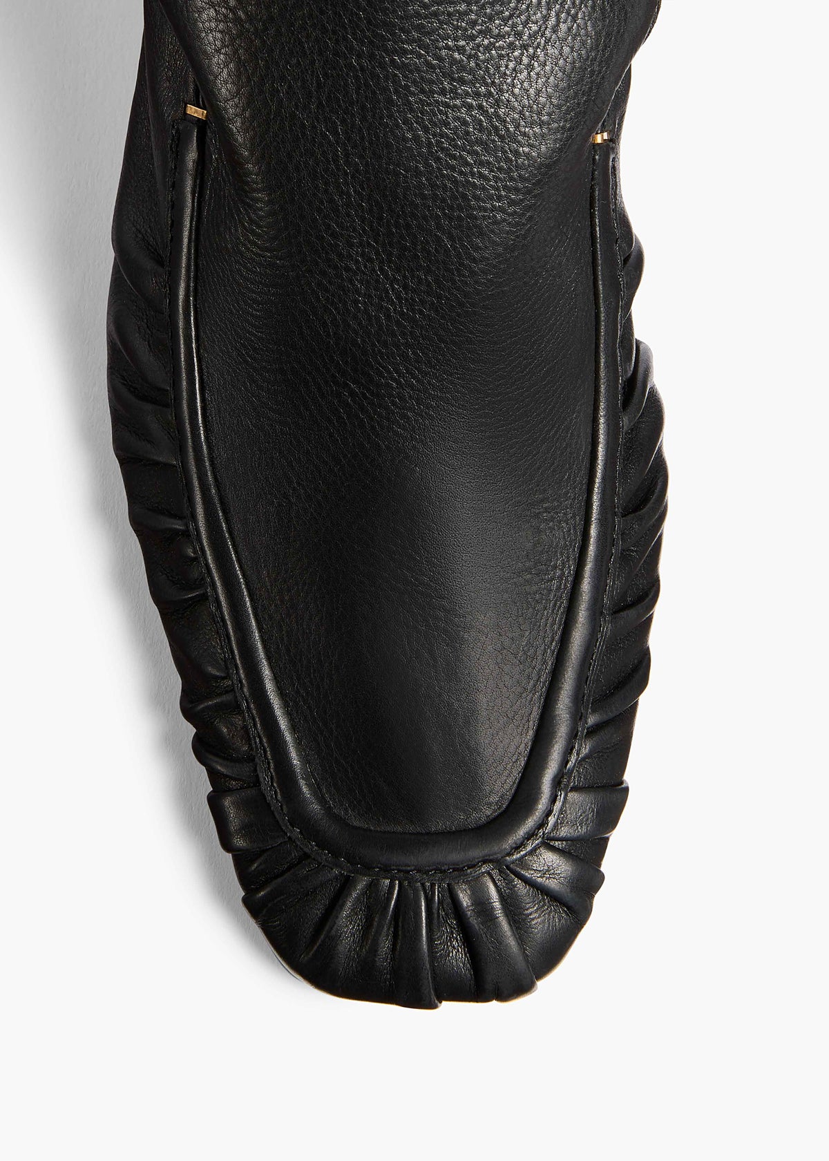 KHAITE - Irene Loafer in Black Pebbled Leather