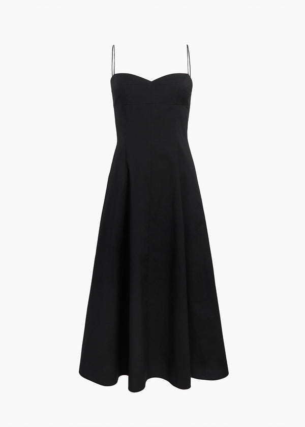 Isabella Dress in Black FLAT VIEW
