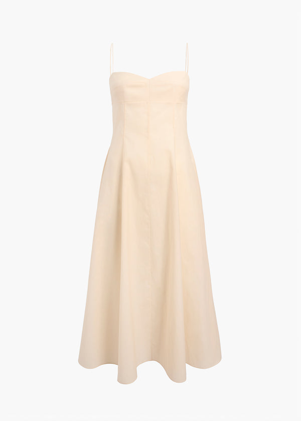 Isabella Dress in Bone FLAT VIEW