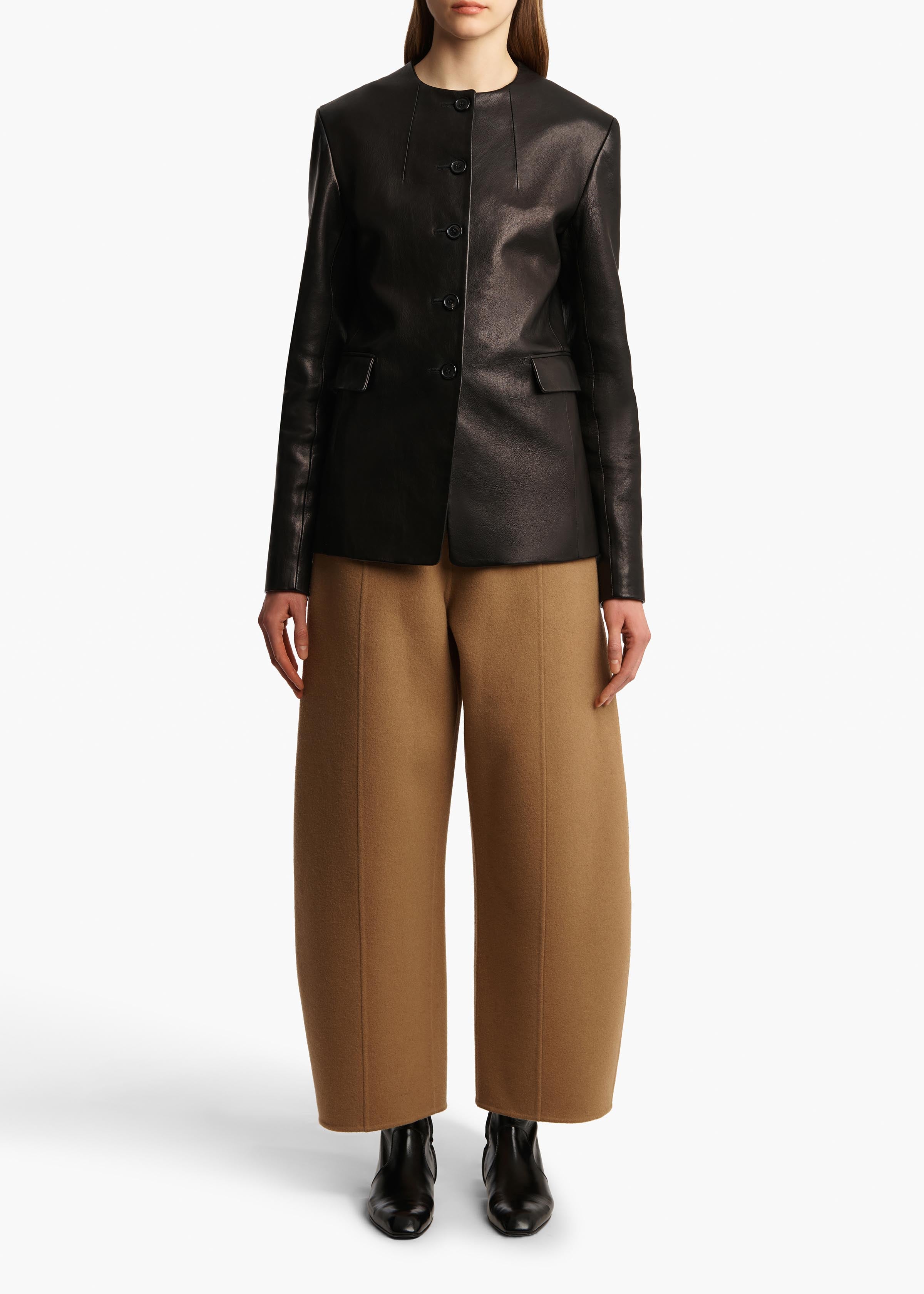 Jameson Jacket in Black Leather STYLED VIEW