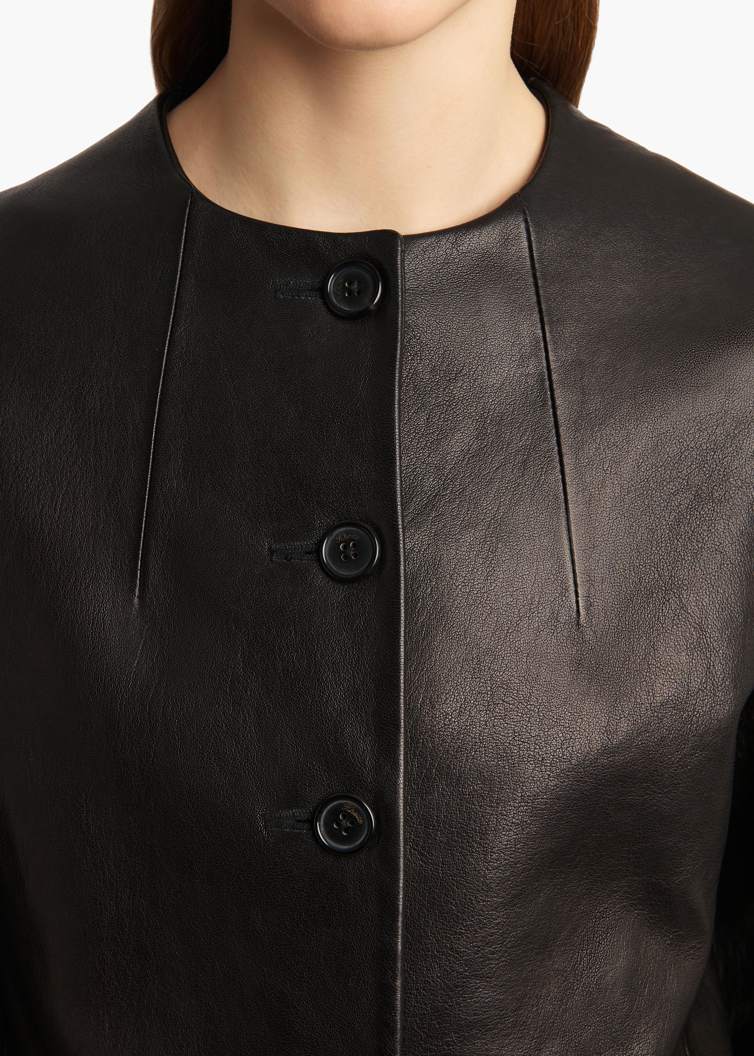 Jameson Jacket in Black Leather DETAILED VIEW 1