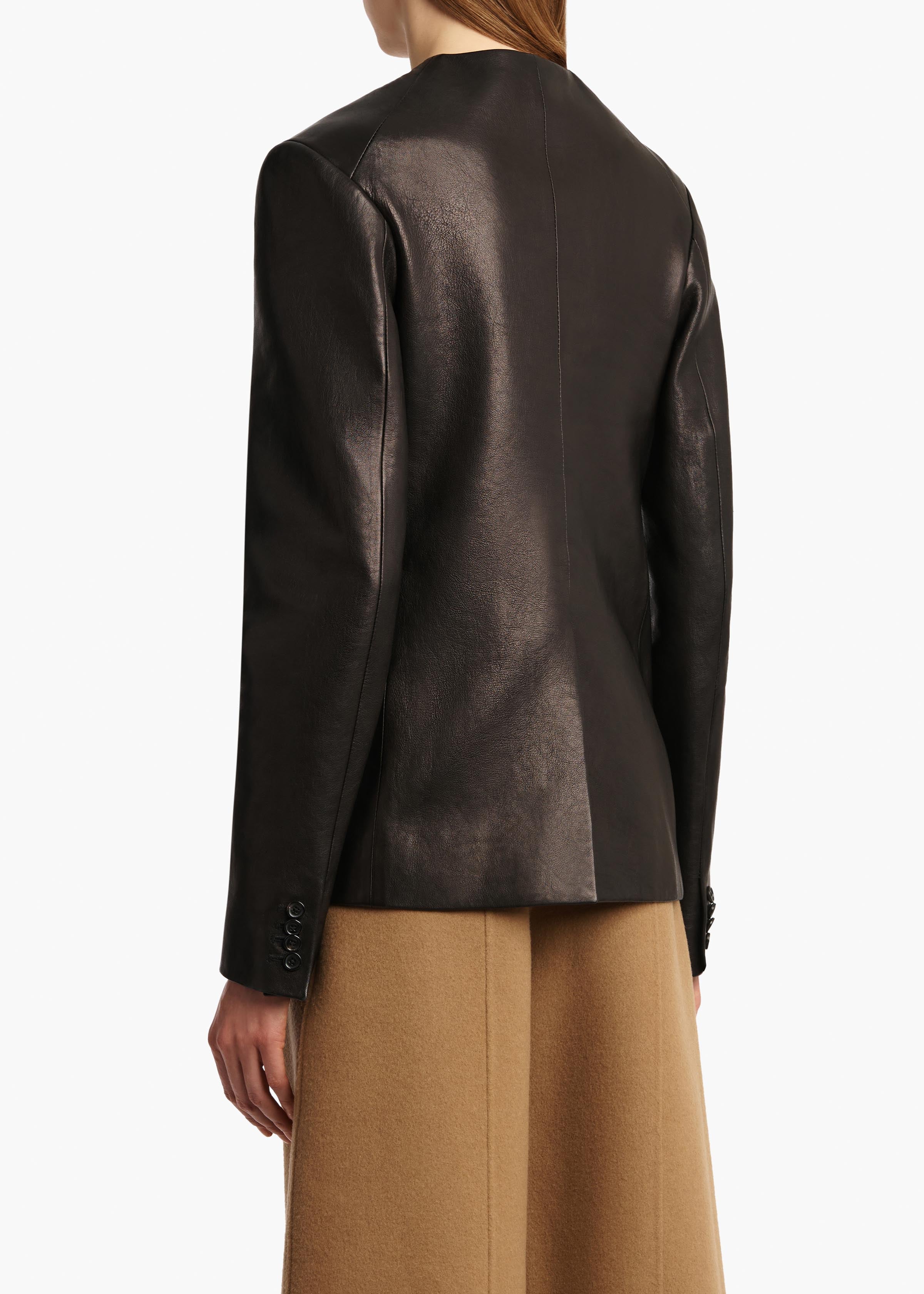 Jameson Jacket in Black Leather BACK VIEW