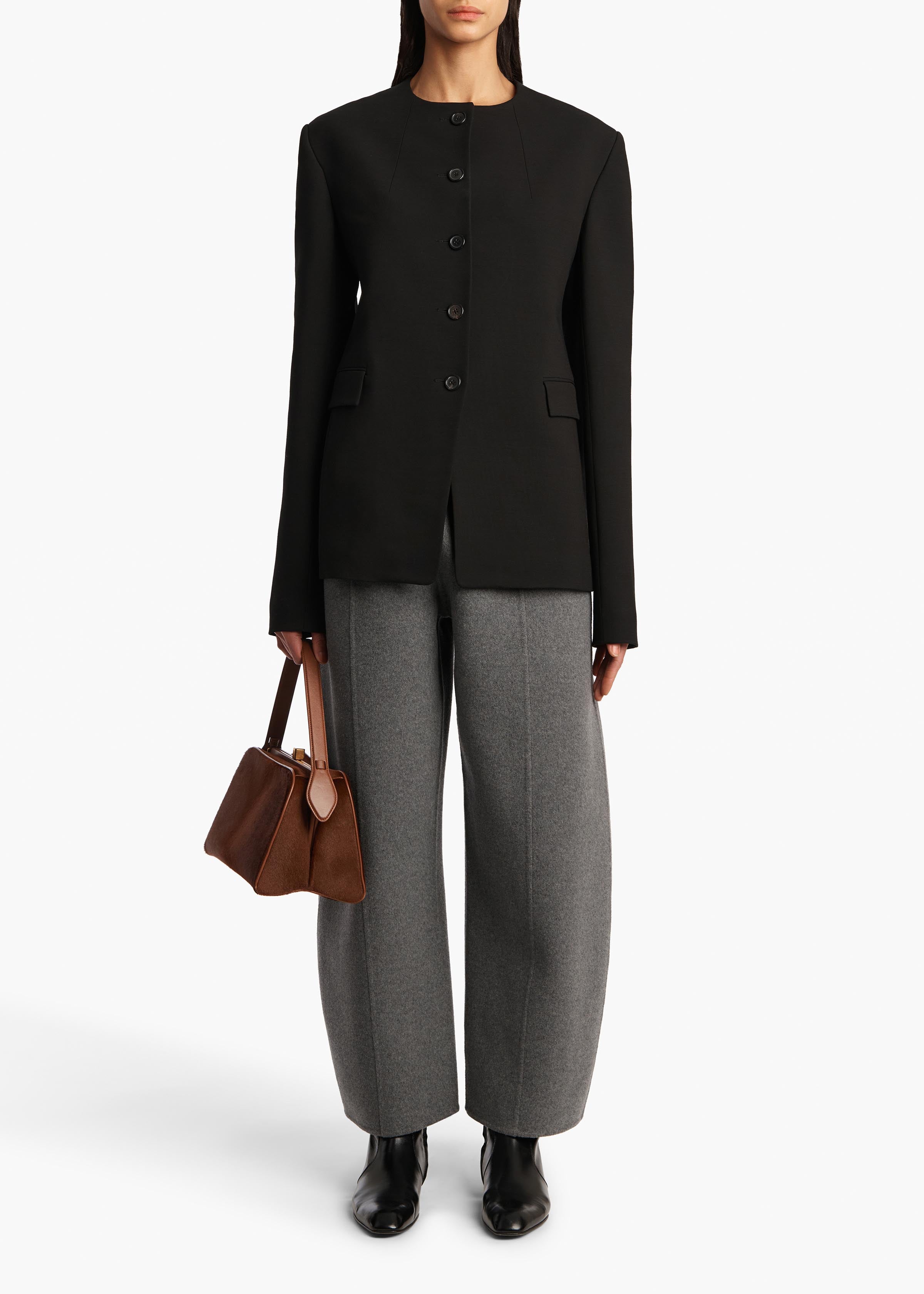 Clover Pant in Grey Melange STYLED VIEW