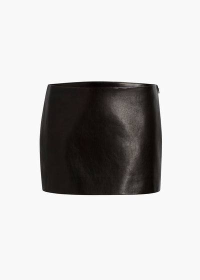 Jett Skirt in Black Leather