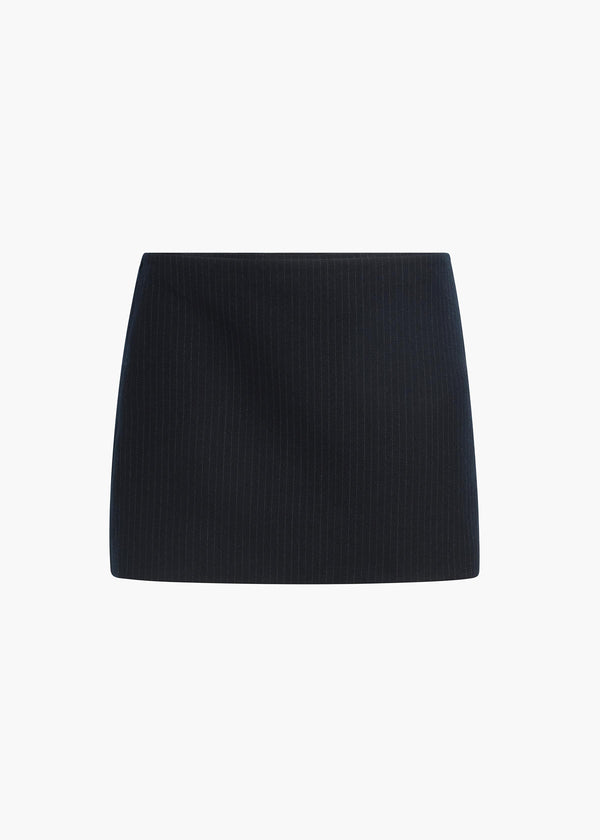Jett Skirt in Dark Navy with Stripe FLAT VIEW