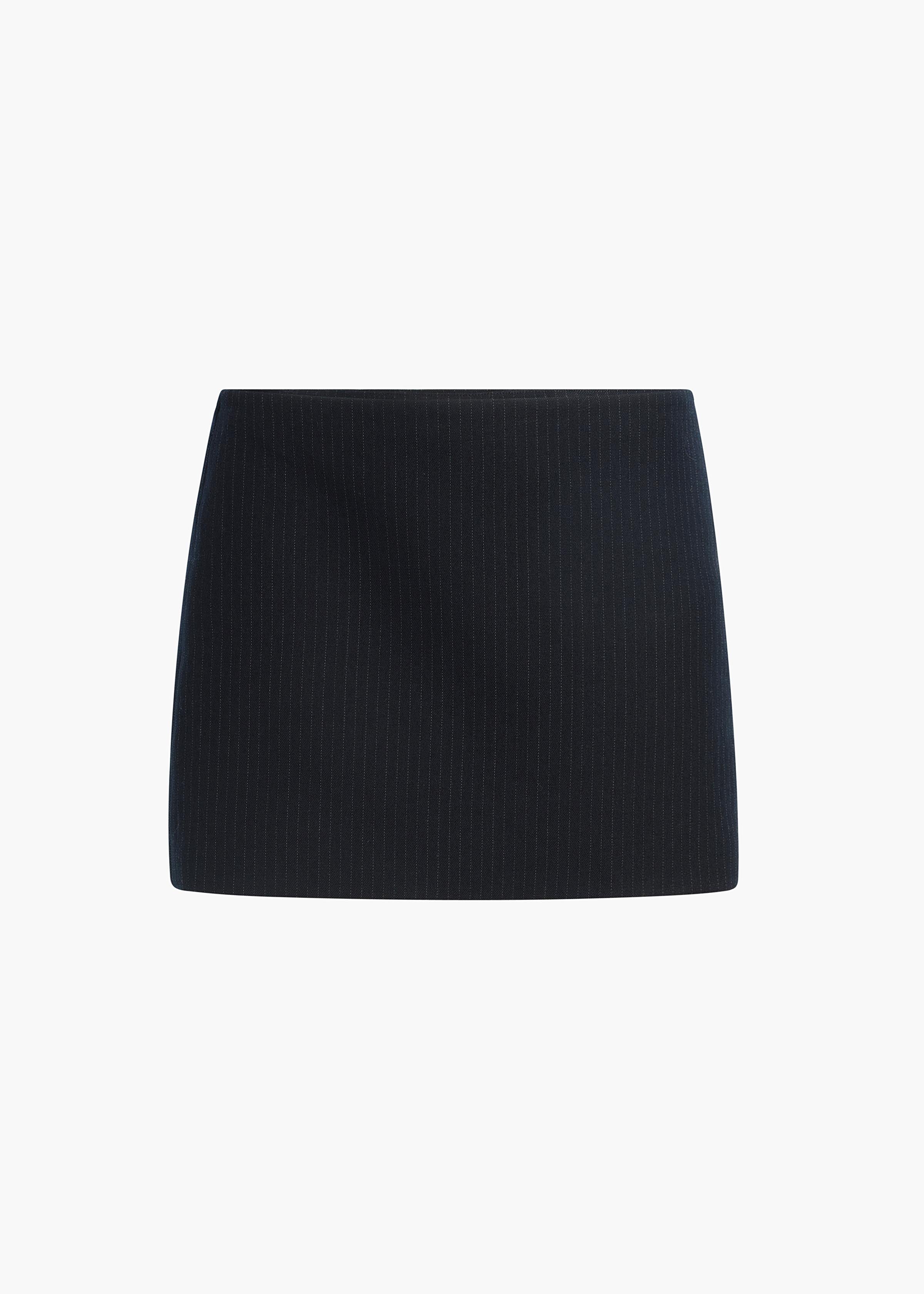 Jett Skirt in Dark Navy with Stripe FLAT VIEW
