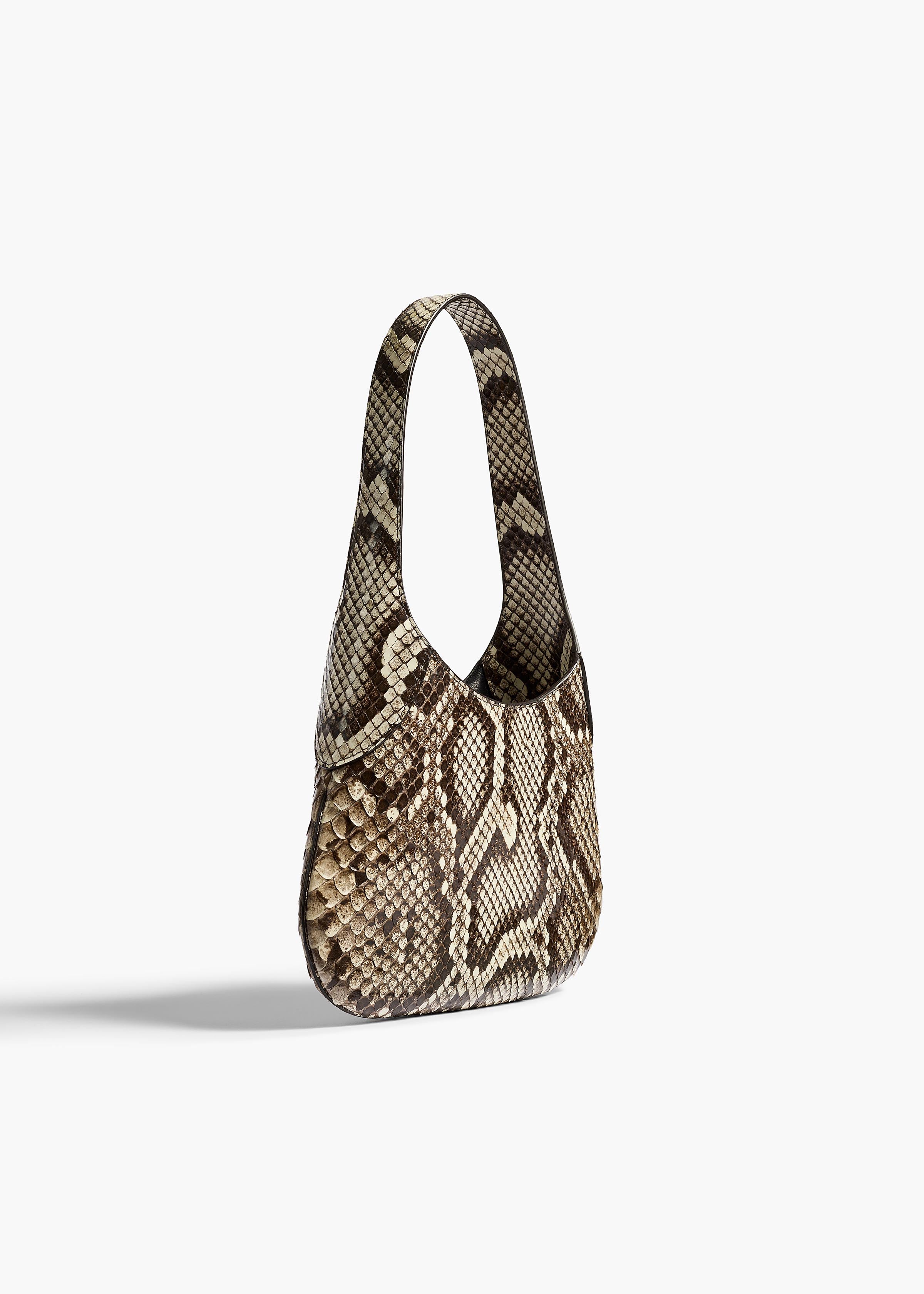KHAITE - Small Joan Hobo in Natural Python