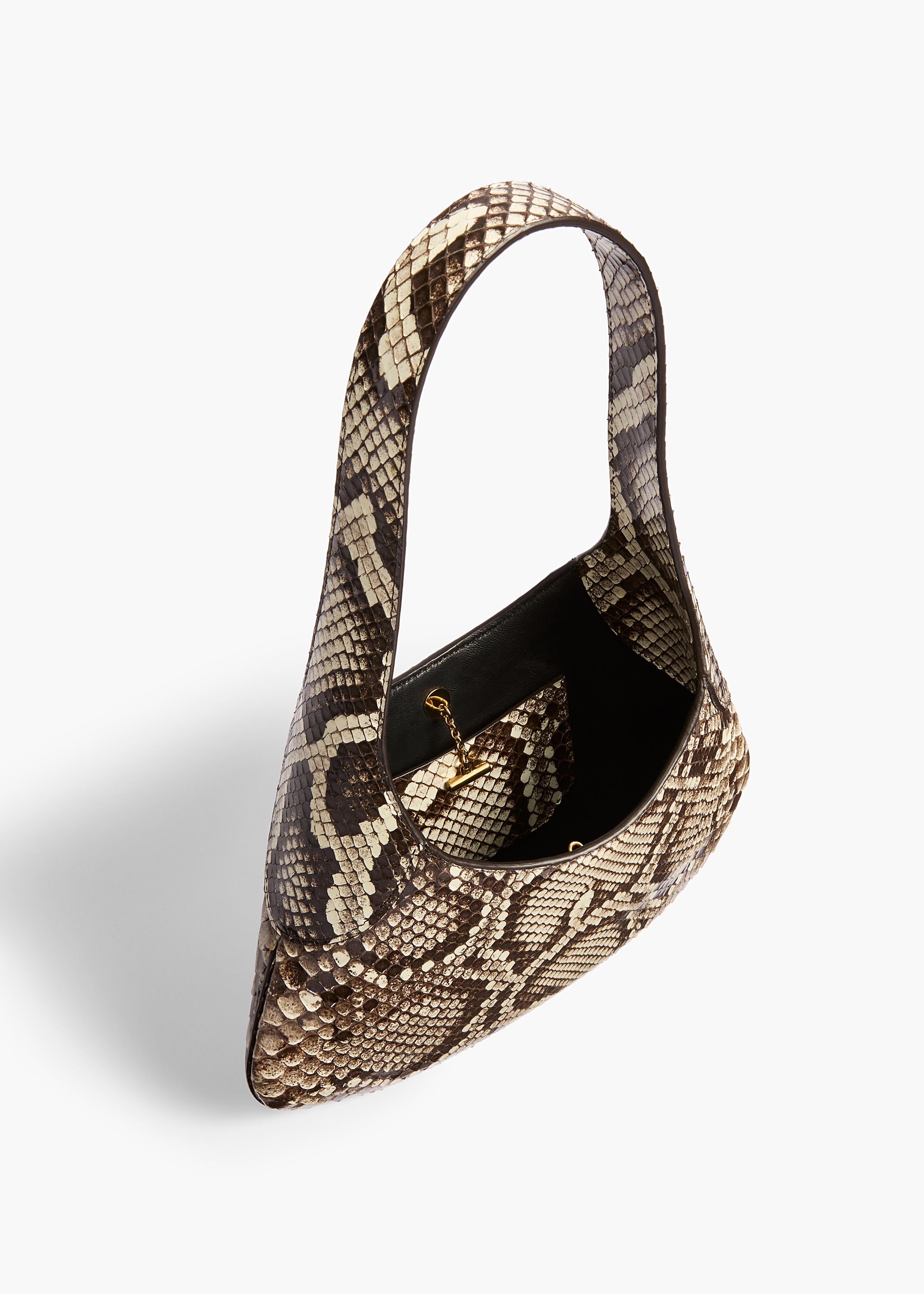 KHAITE - Small Joan Hobo in Natural Python