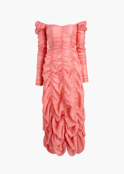 JUDITH DRESS CORAL 56414232 749 GHOST