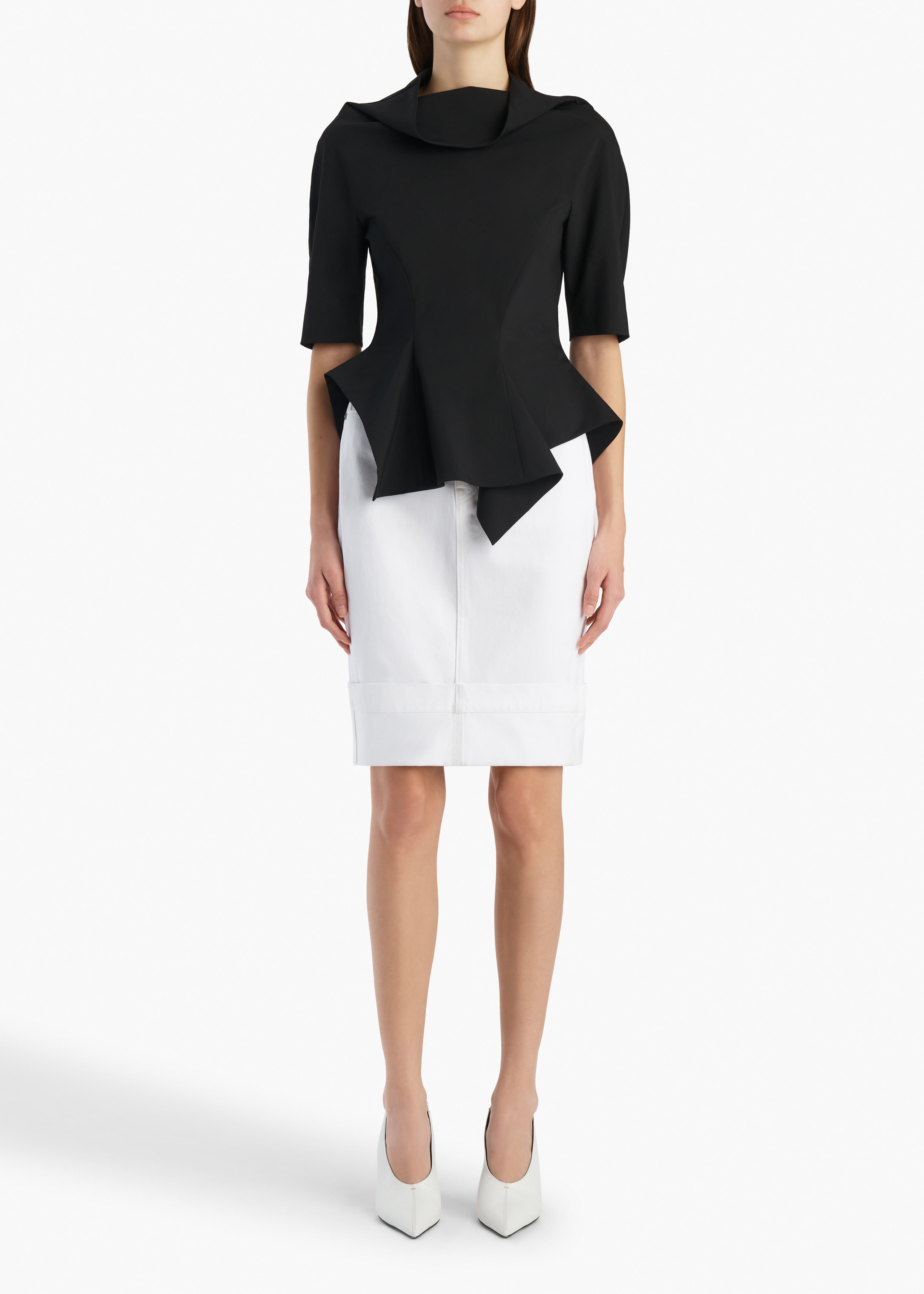 KHAITE - Kendra Skirt in White