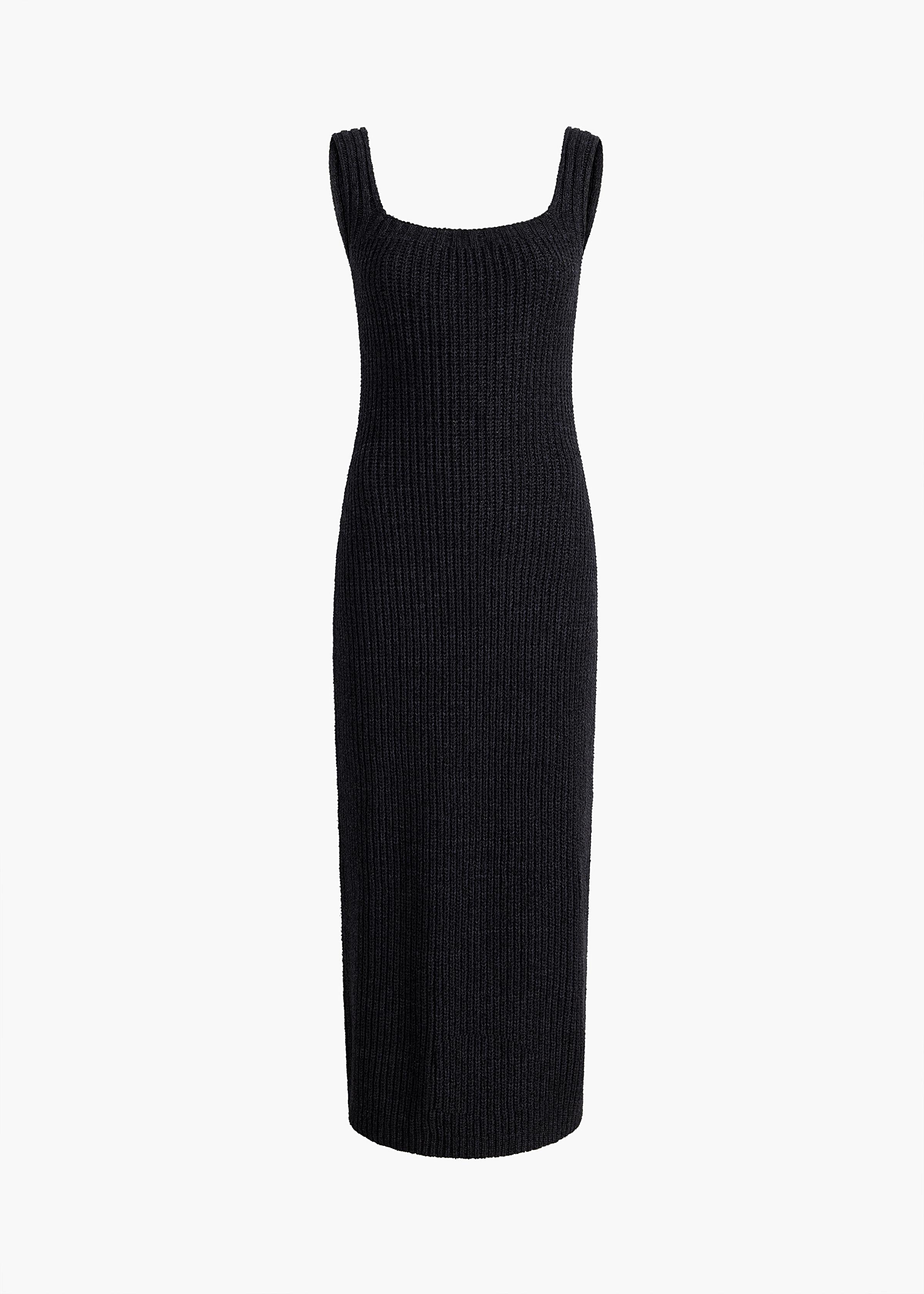 KHAITE Lex Dress in Black - Black Designer Dress