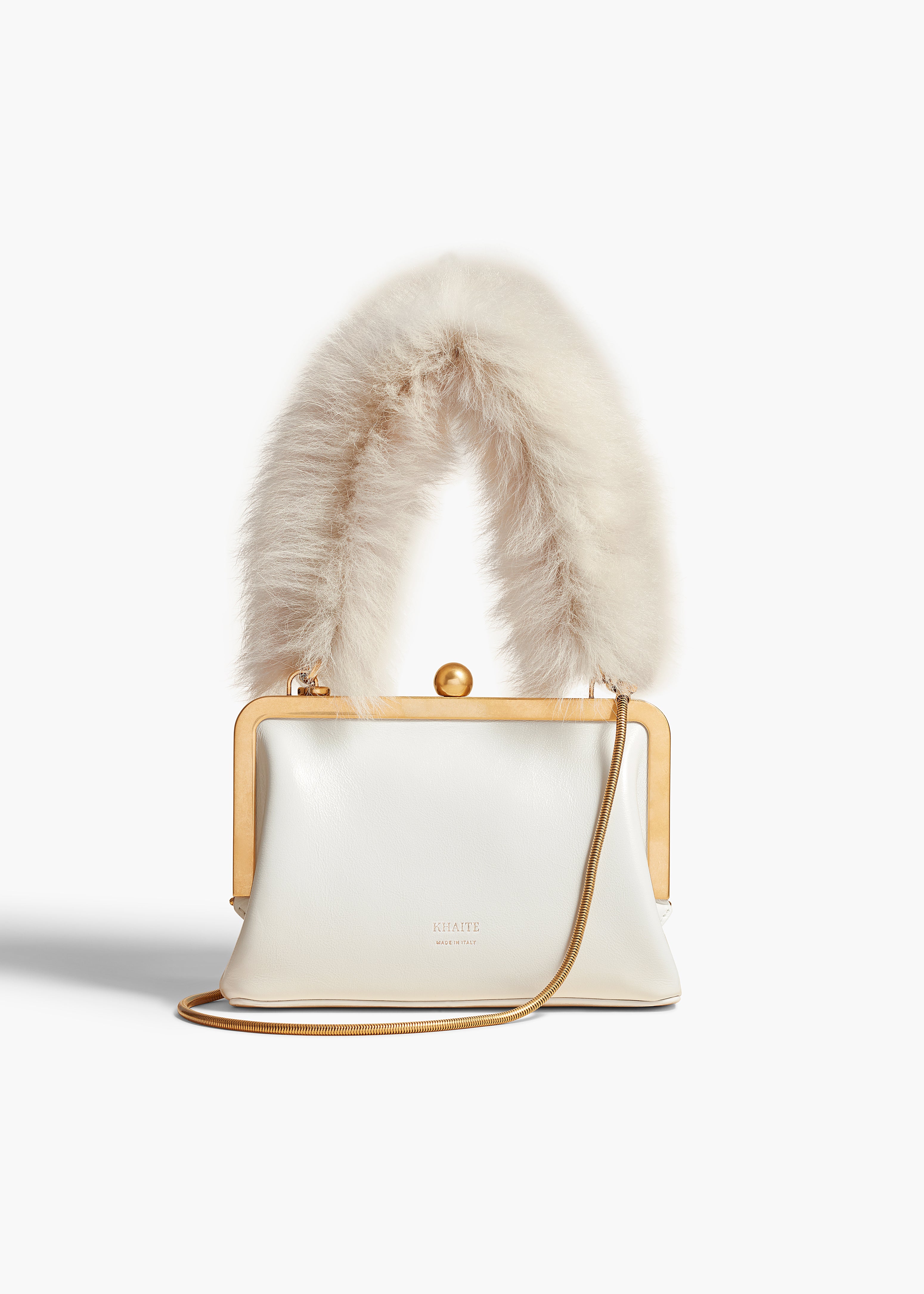 KHAITE Lilith Small Evening Bag in White