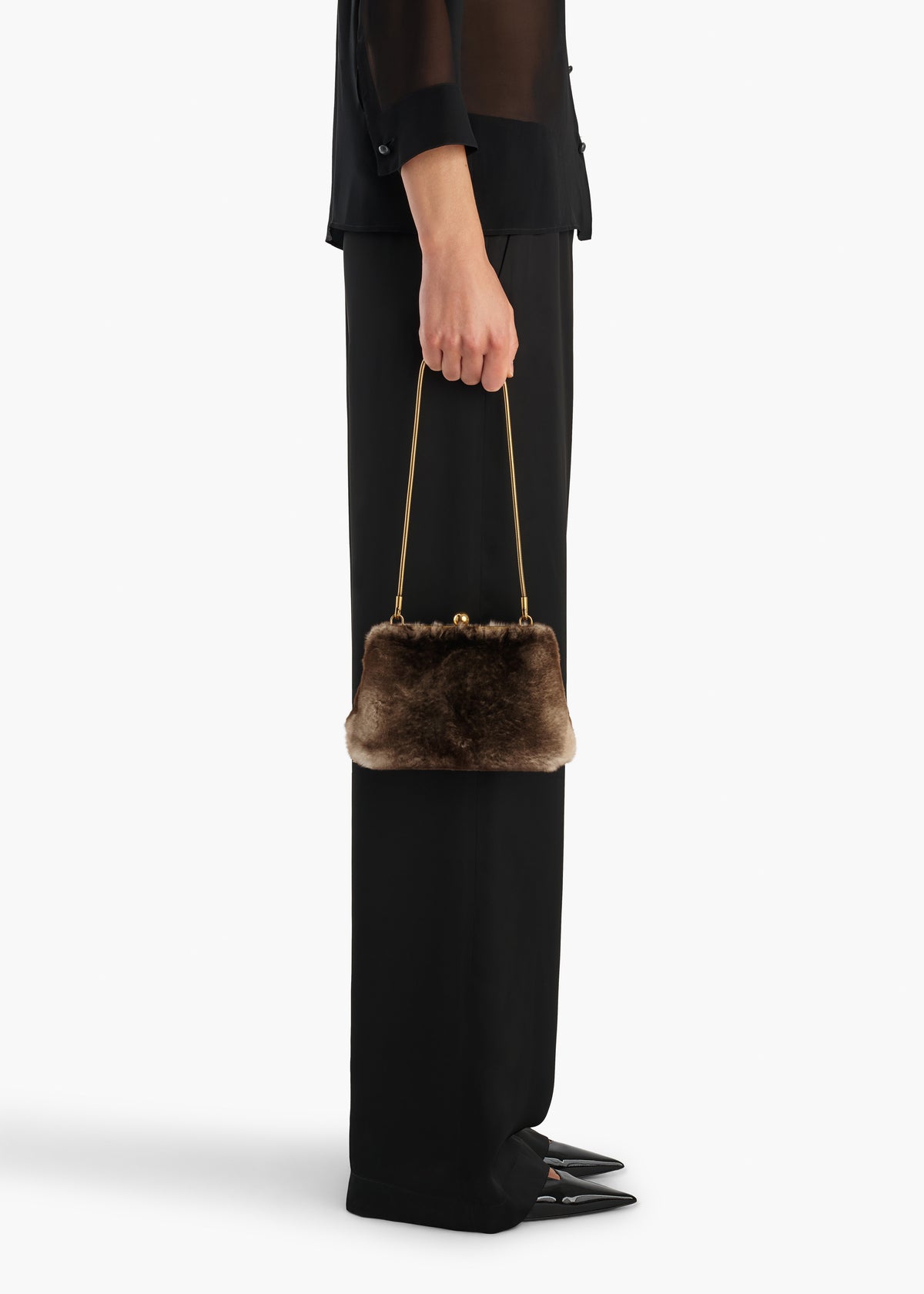 KHAITE - Lilith Chain Evening Bag in Natural Lapin