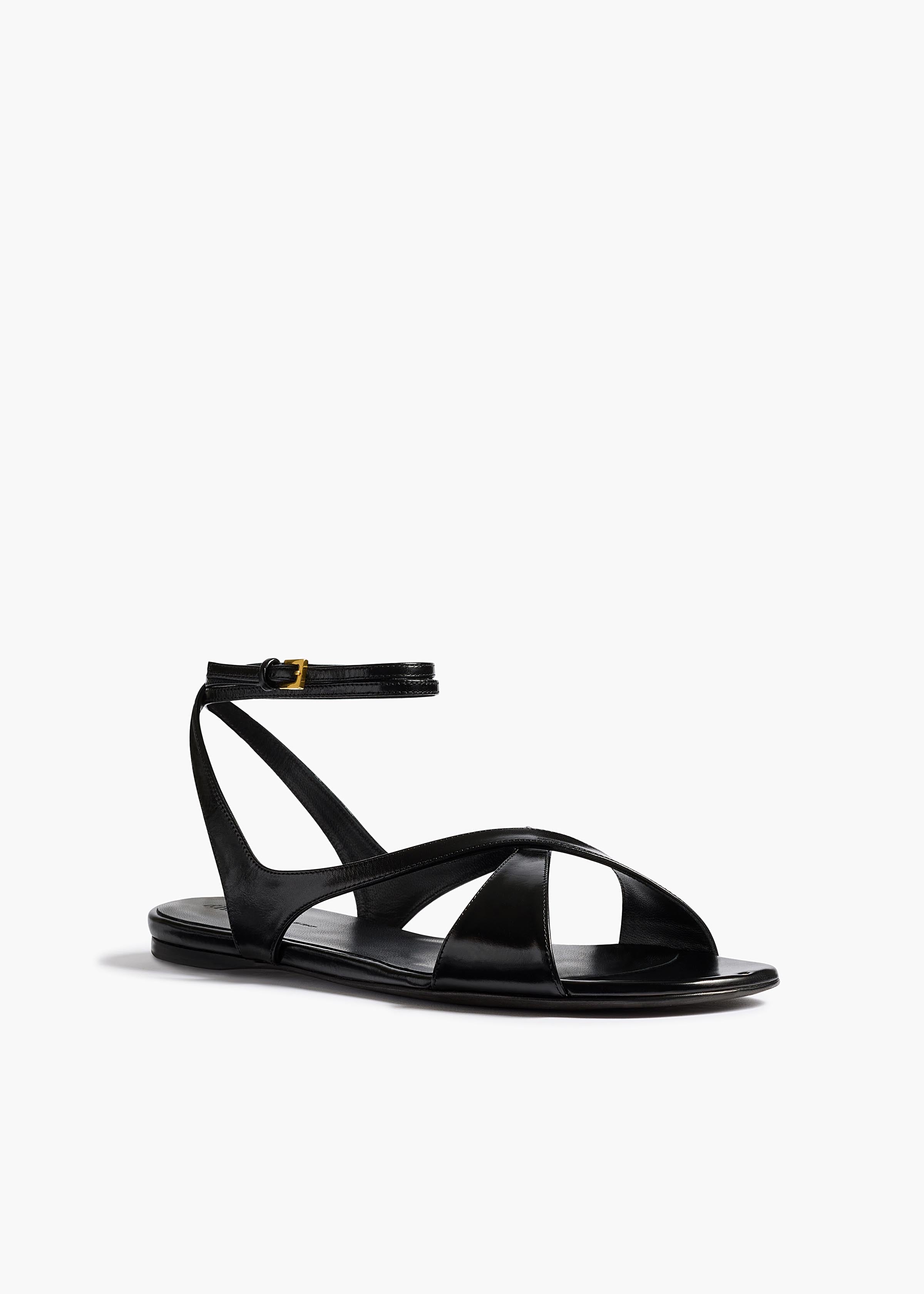 LIRIA ANKLE STRAP FLAT SANDAL BLACK F3125 1027 200 B