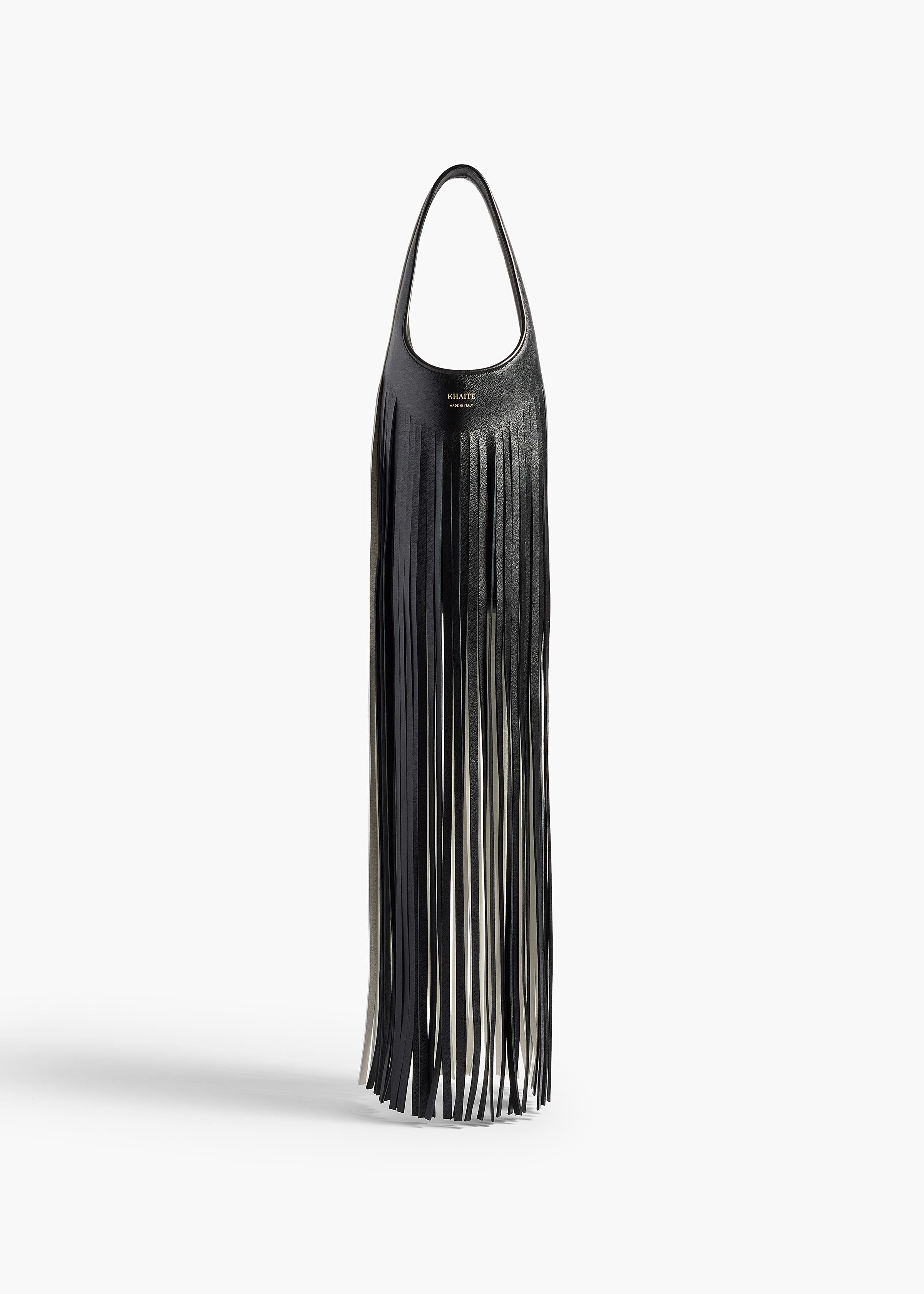 LIVIA SMALL FRINGE BAG BLACK WHITE H2061 890 294 B