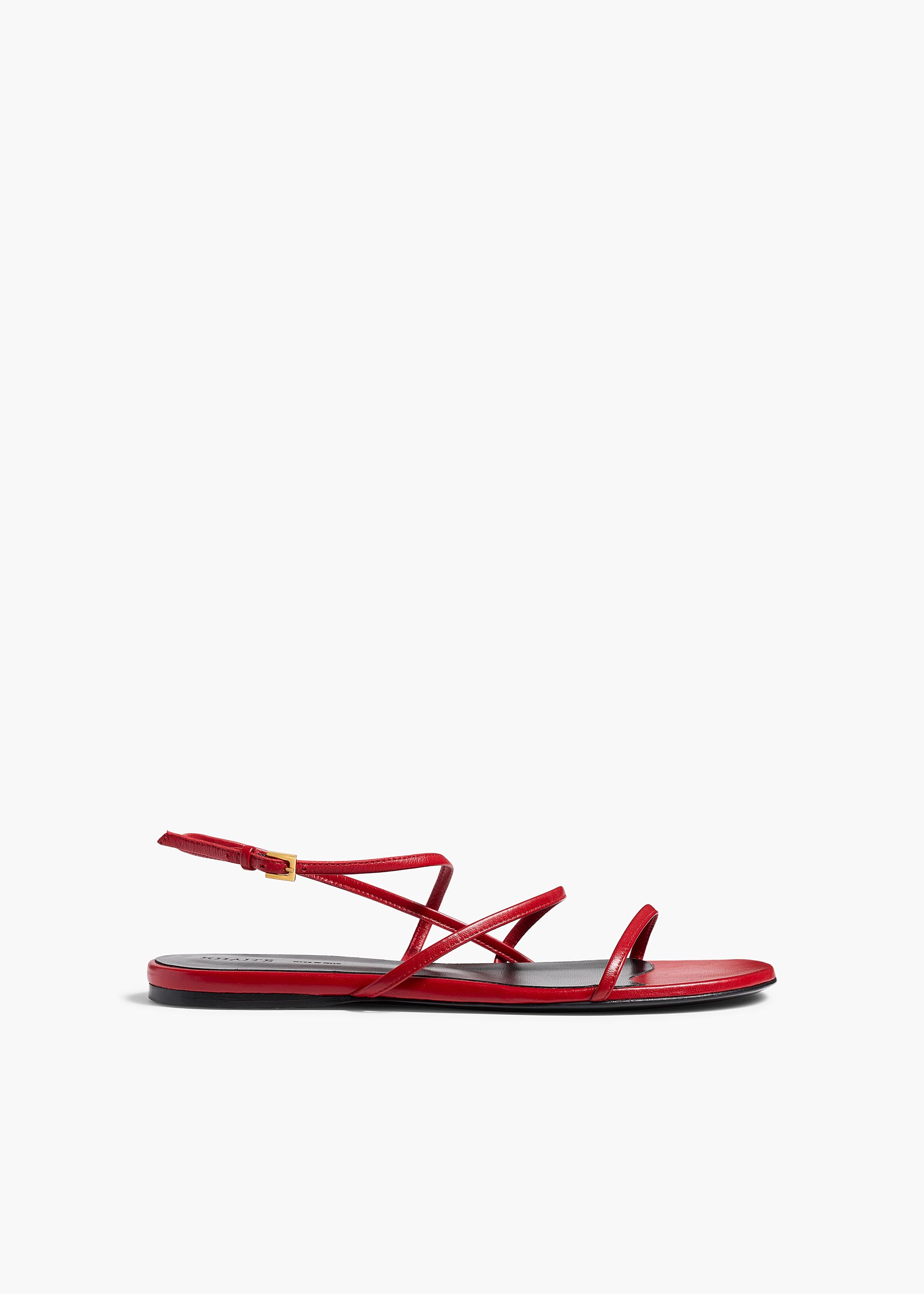 Loop Flat Sandal in Rebel Leather FRONT VIEW