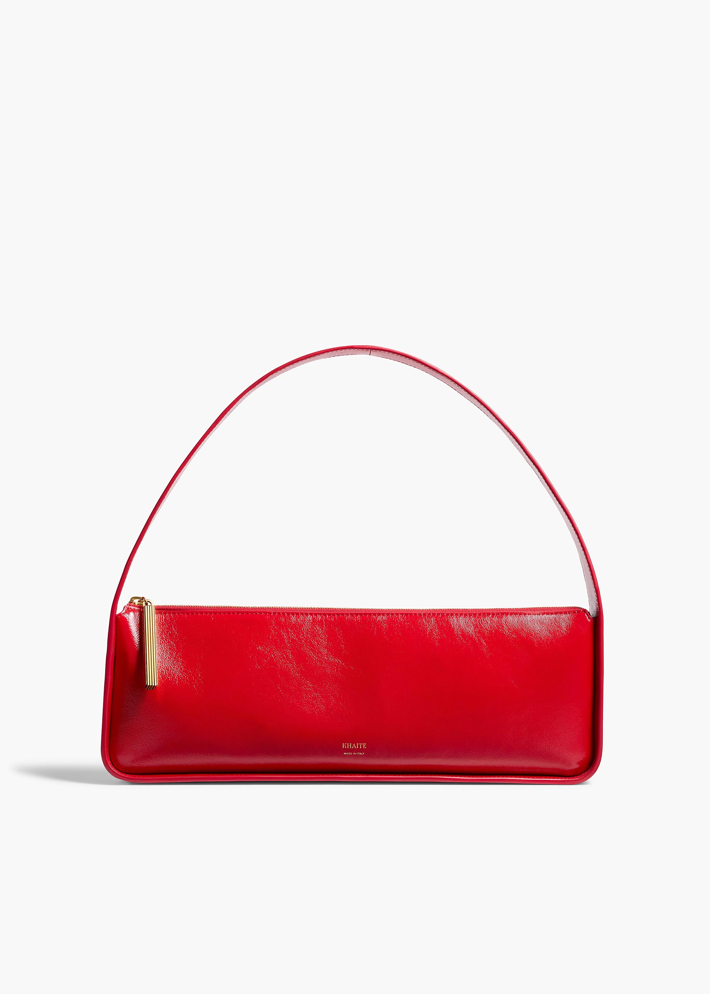 Lori Baguette Bag in Rebel Crackle Patent Leather FRONT VIEW