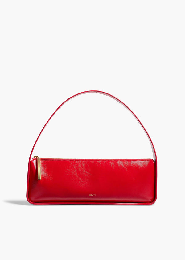 Lori Baguette Bag in Rebel Crackle Patent Leather FRONT VIEW